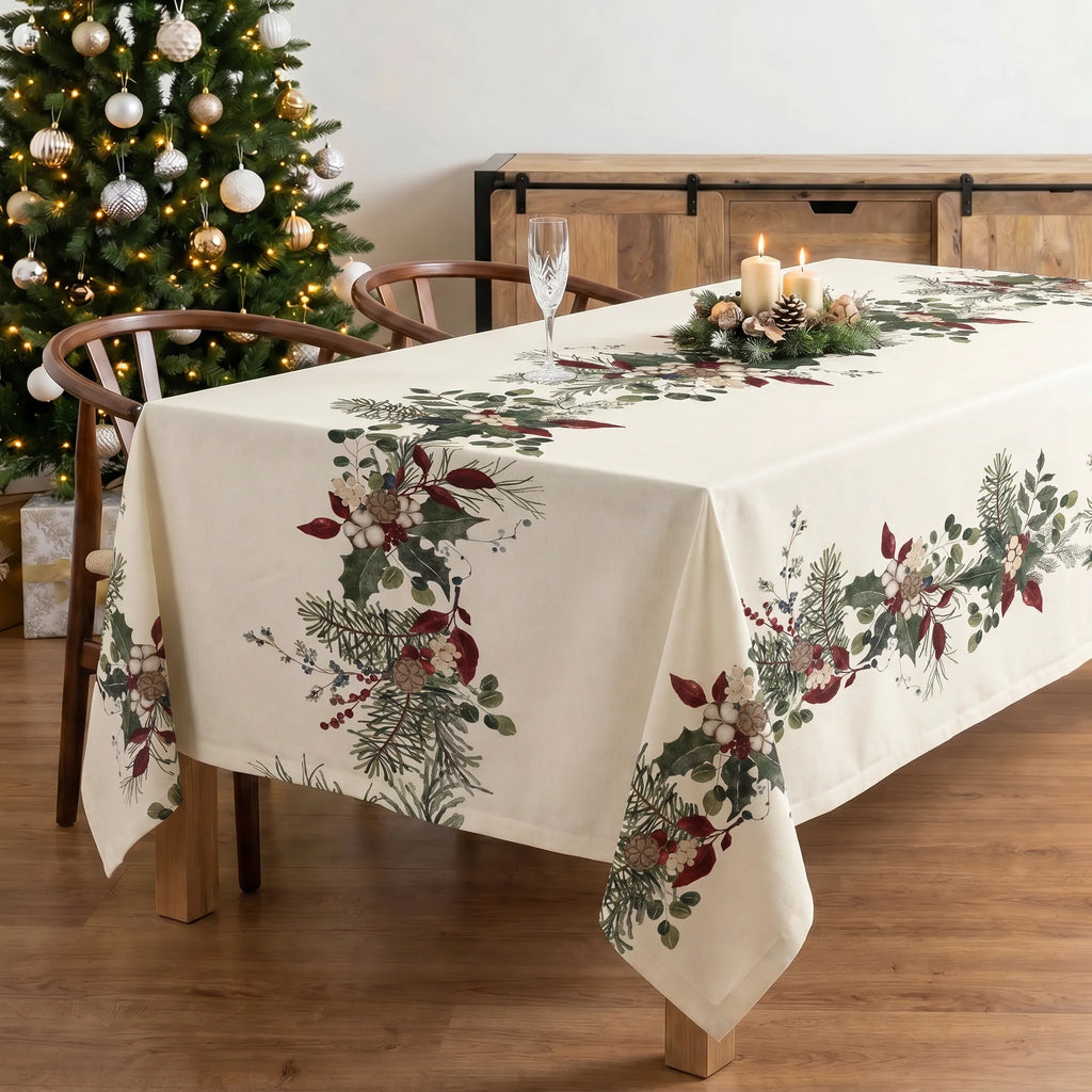 Mantel antimanchas 100% algodón Mistletoe 1225