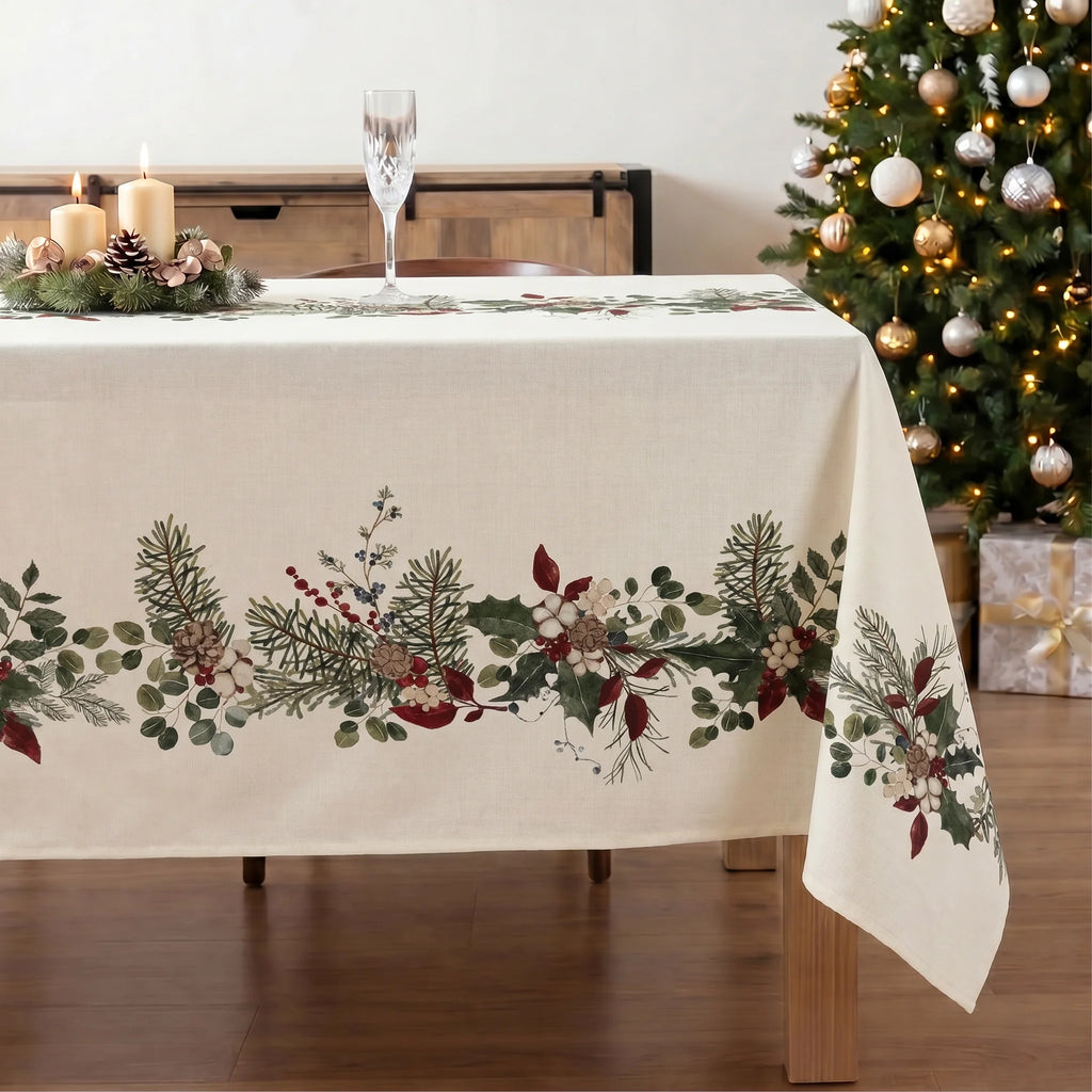 Mantel antimanchas 100% algodón Mistletoe 1225