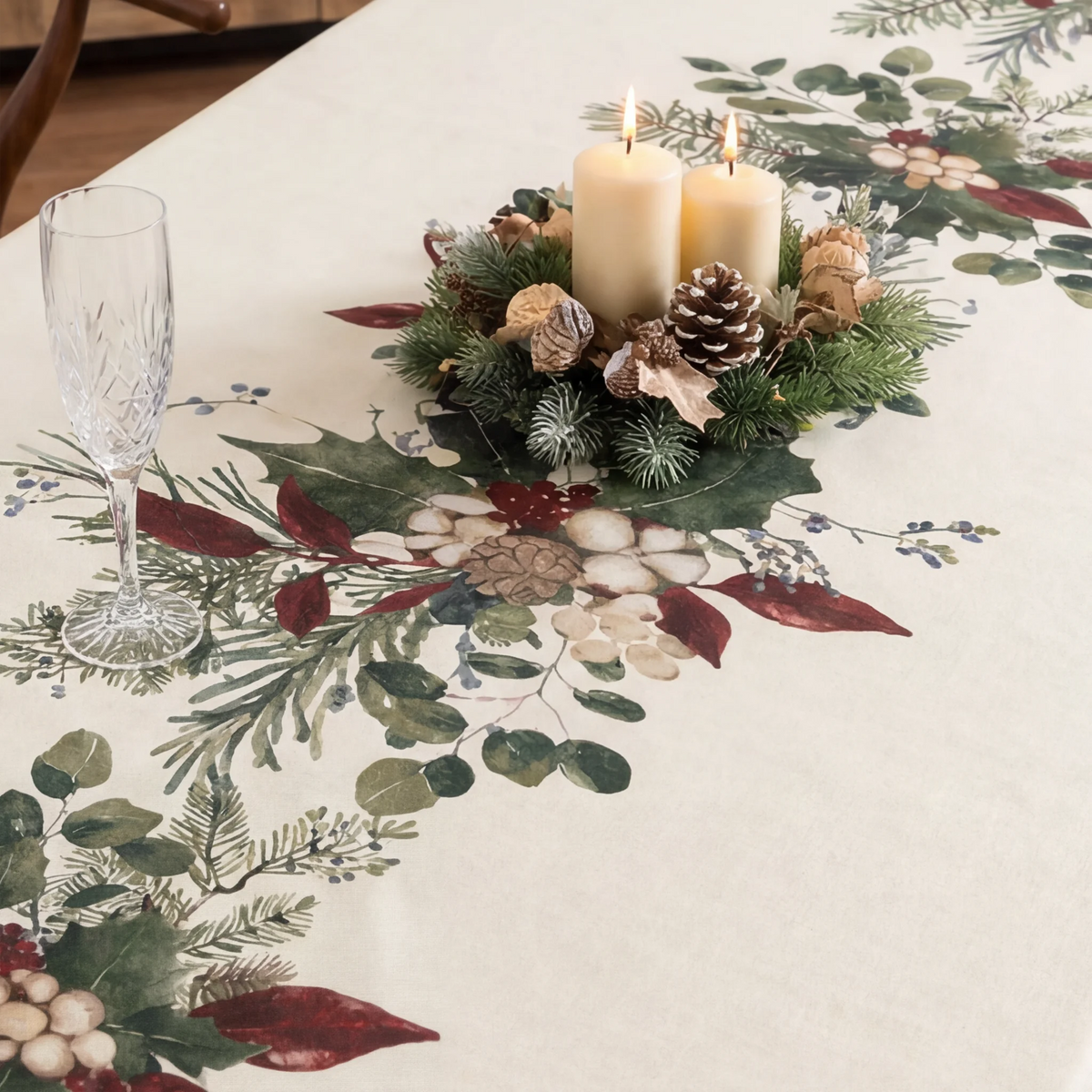 Mantel antimanchas 100% algodón Mistletoe 1225