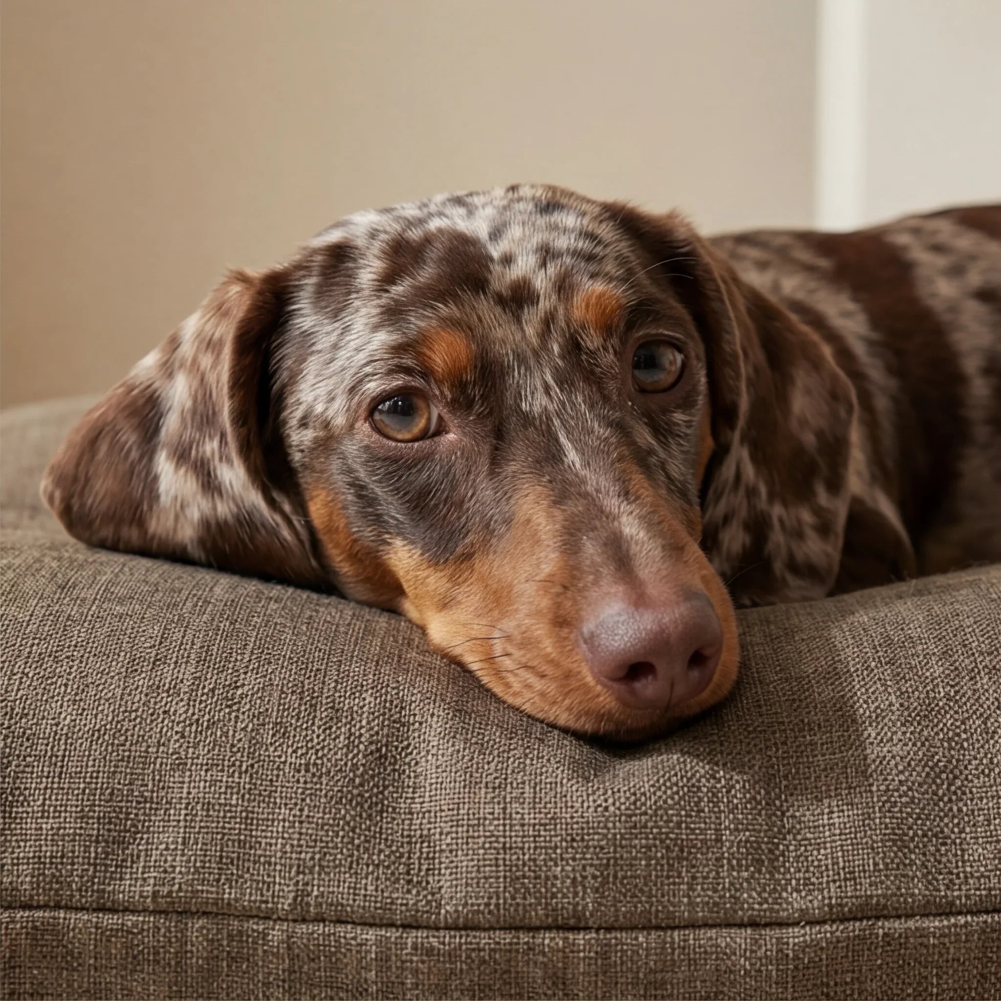 Cama para mascotas desenfundable antimanchas Mocha Marron
