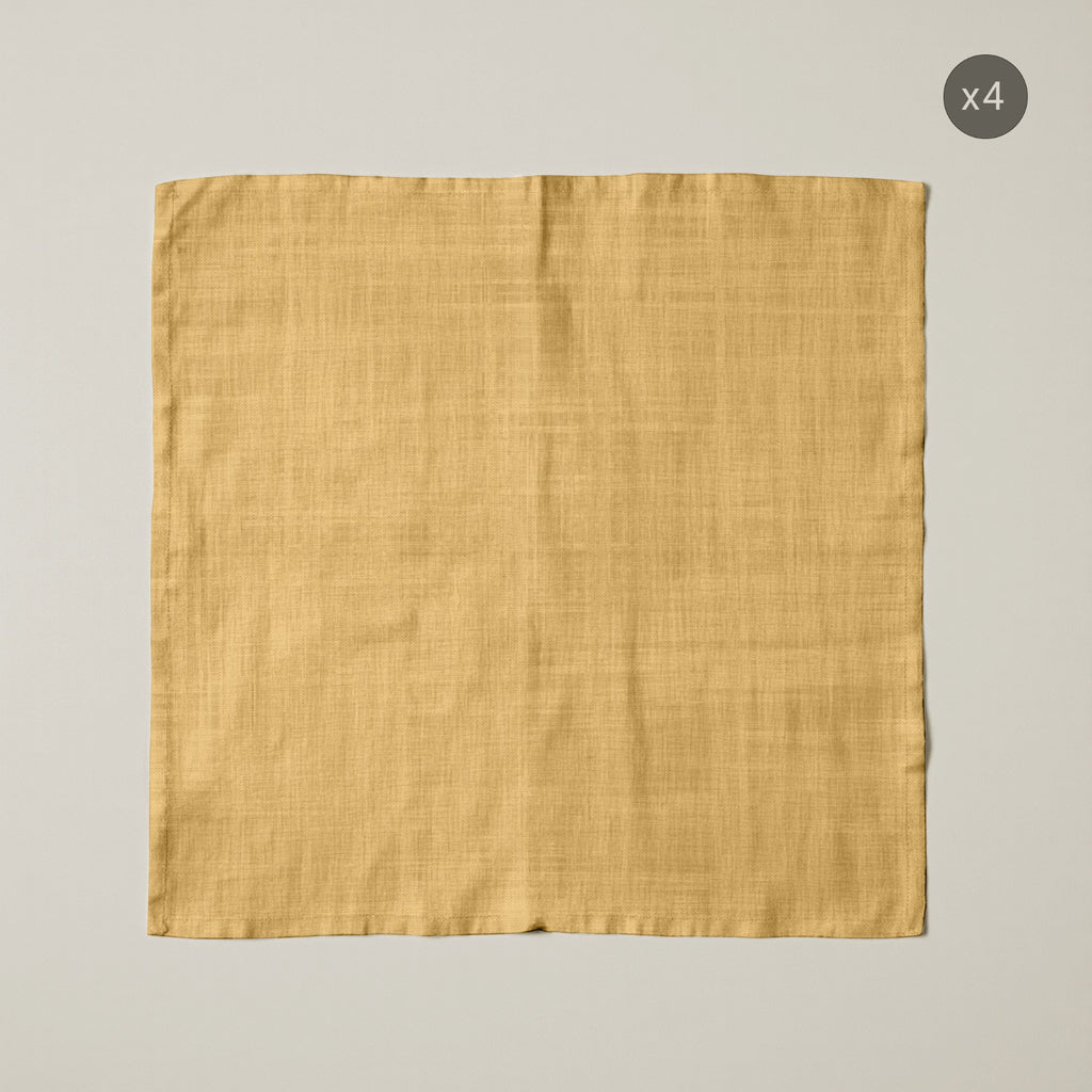 Pack de 4 unidades servilletas Mostaza