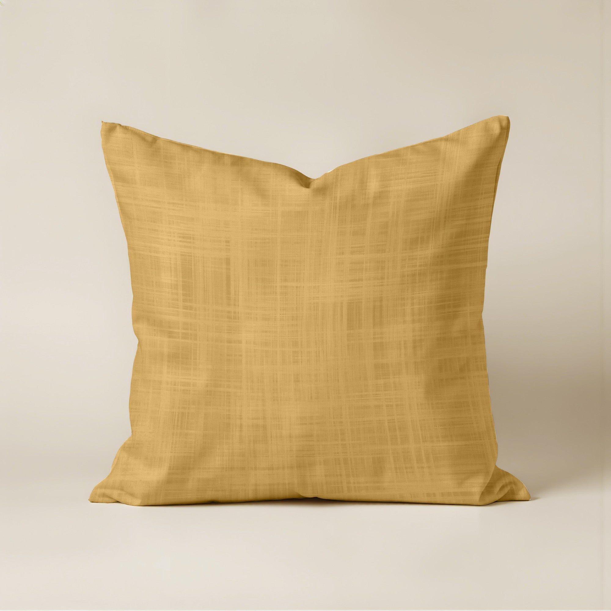 Funda de cojín 100% algodón Mostaza 50x50 cm