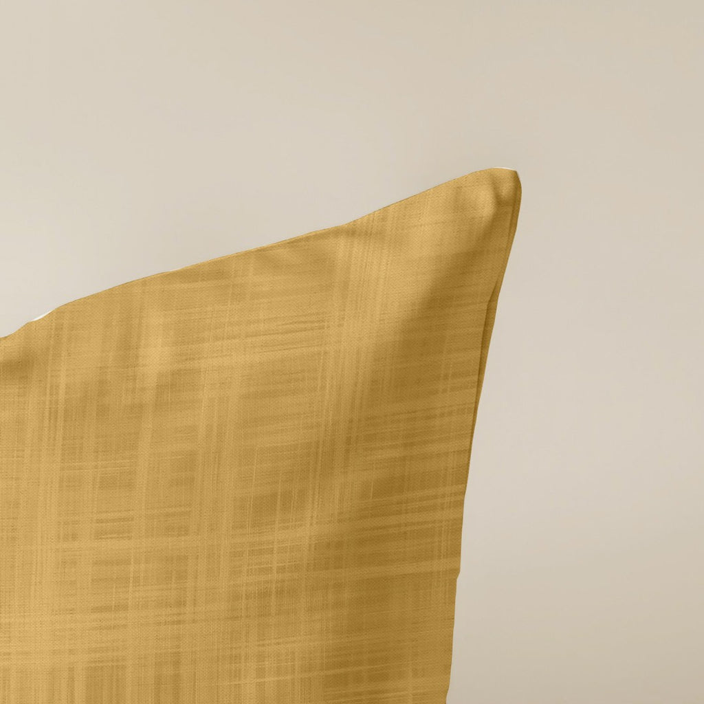Funda de cojín 100% algodón Mostaza 50x50 cm