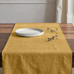 Camino de mesa 100% algodón Mostaza 50x150 cm