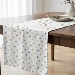 Camino de mesa 100% algodón Motas Luana Beige 50x150 cm