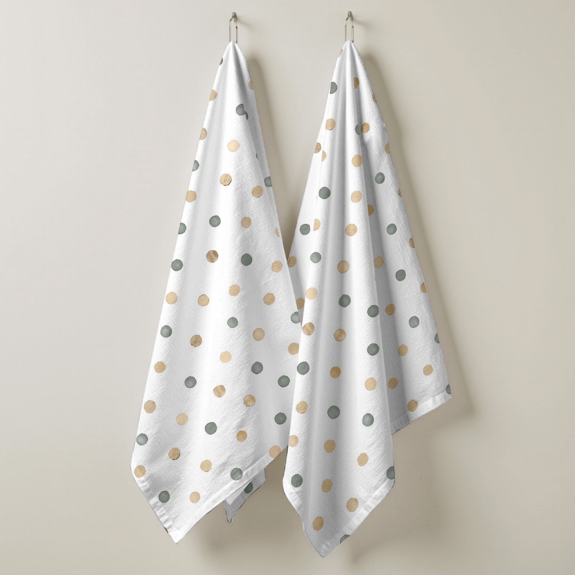 Pack 2 unidades paño de cocina Motas Luana Beige 44x60 cm