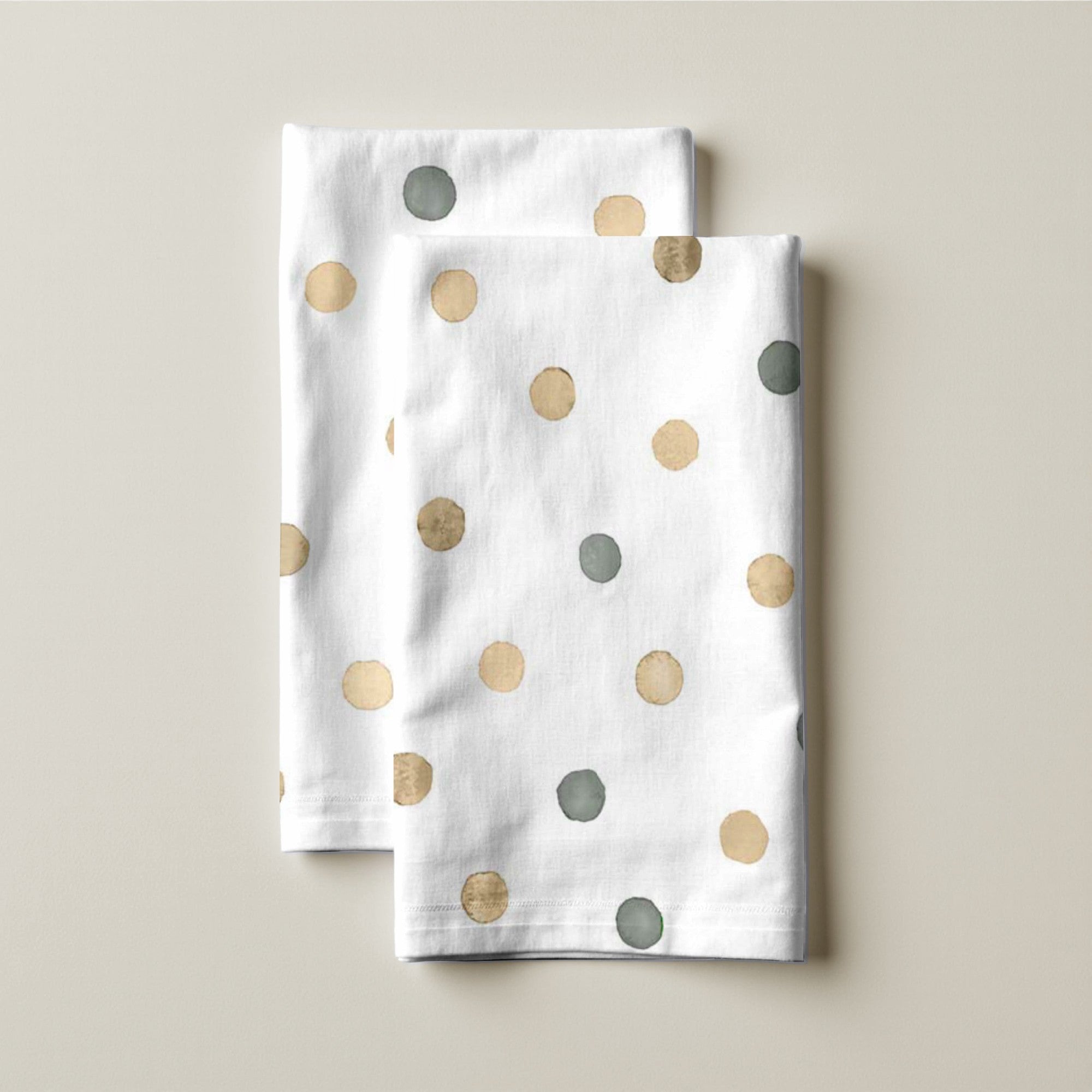 Pack 2 unidades servilletas Motas Luana Beige 43x43 cm