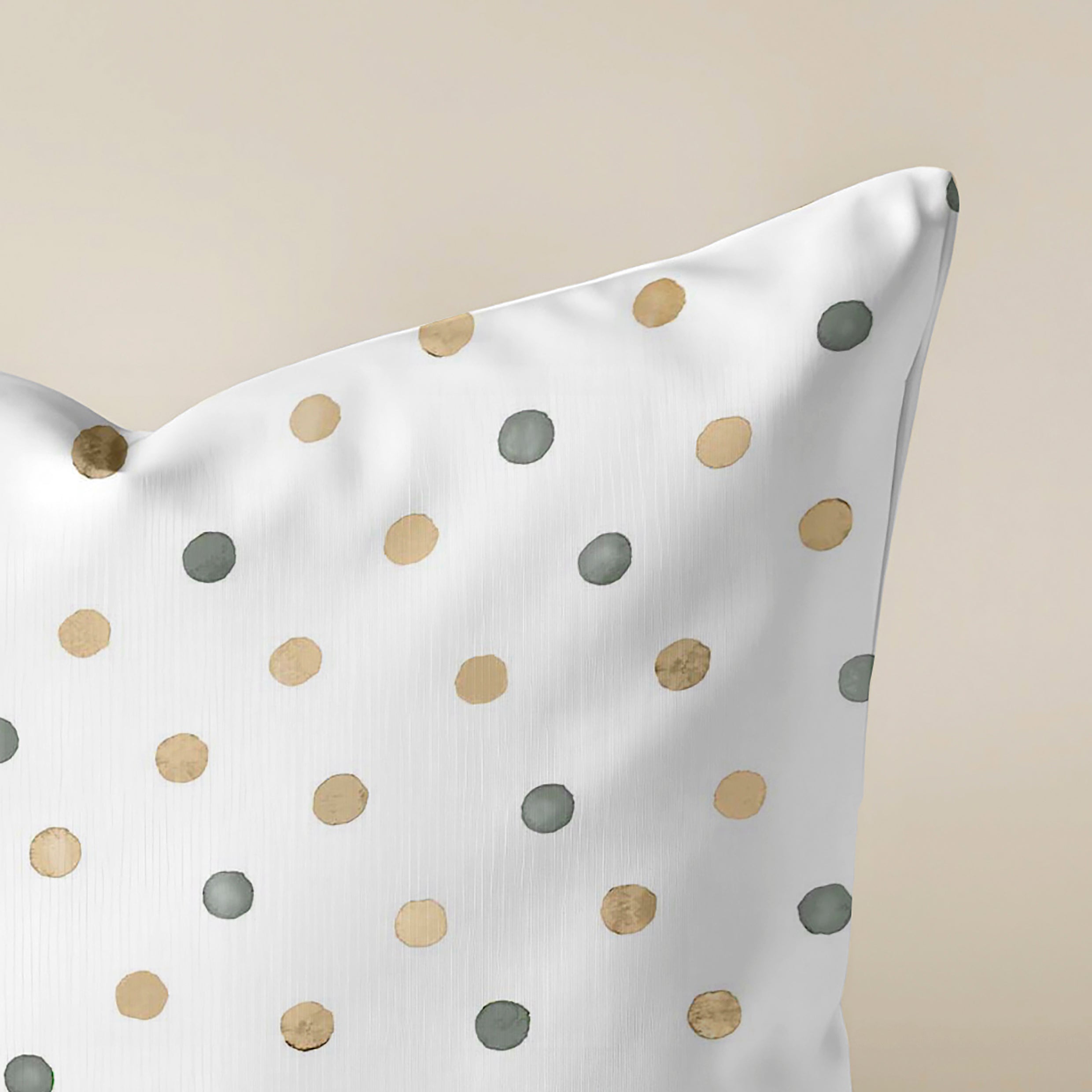 Funda de cojín Motas Luana Beige 45x45 cm