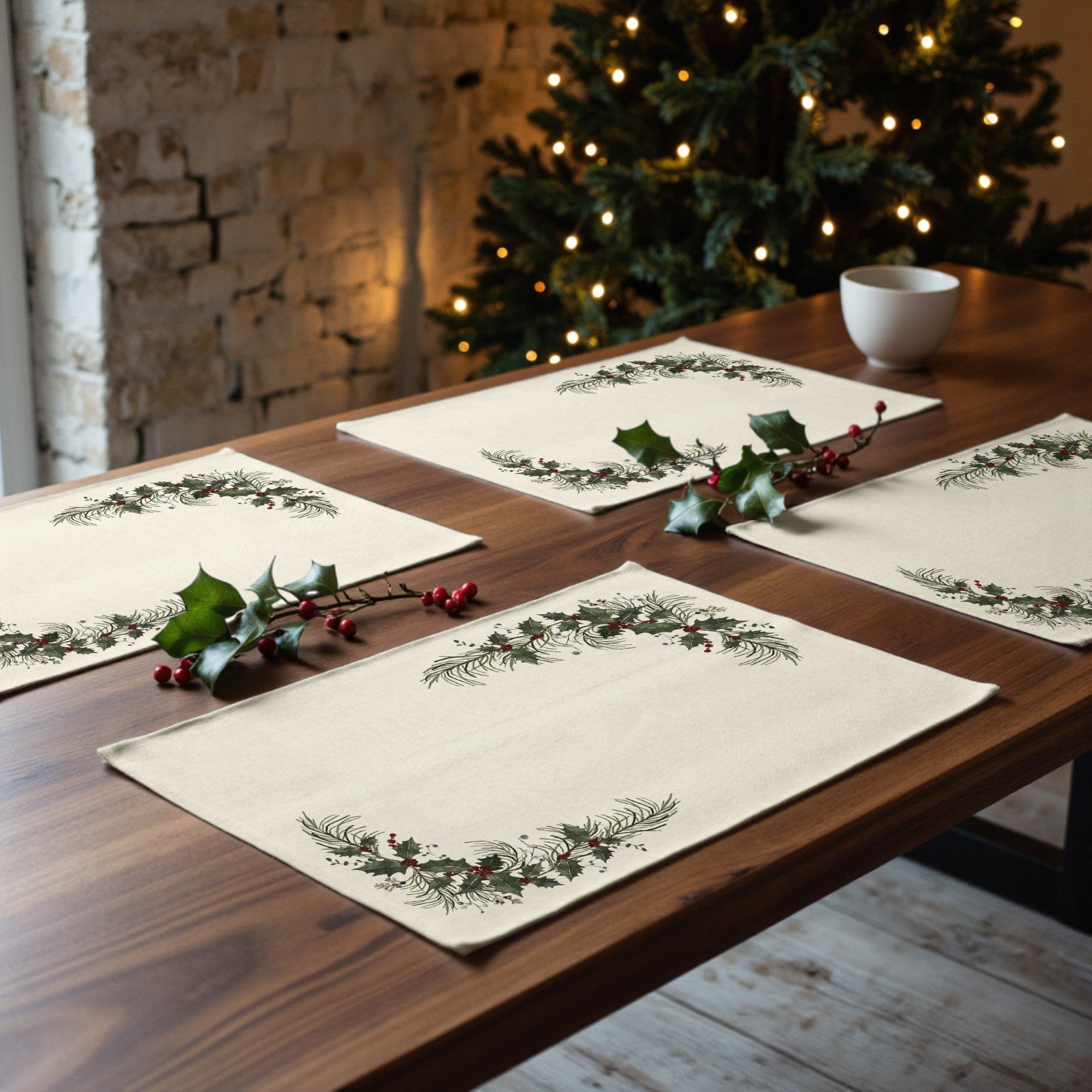 Mantel individual antimanchas pack 2 unidades Mistletoe 1225
