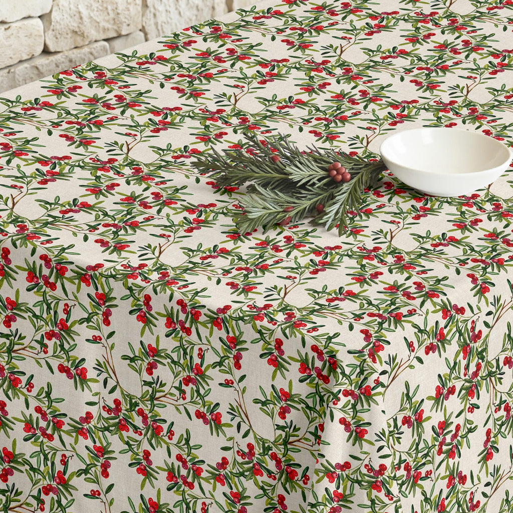 Mantel antimanchas Navidad Hojas