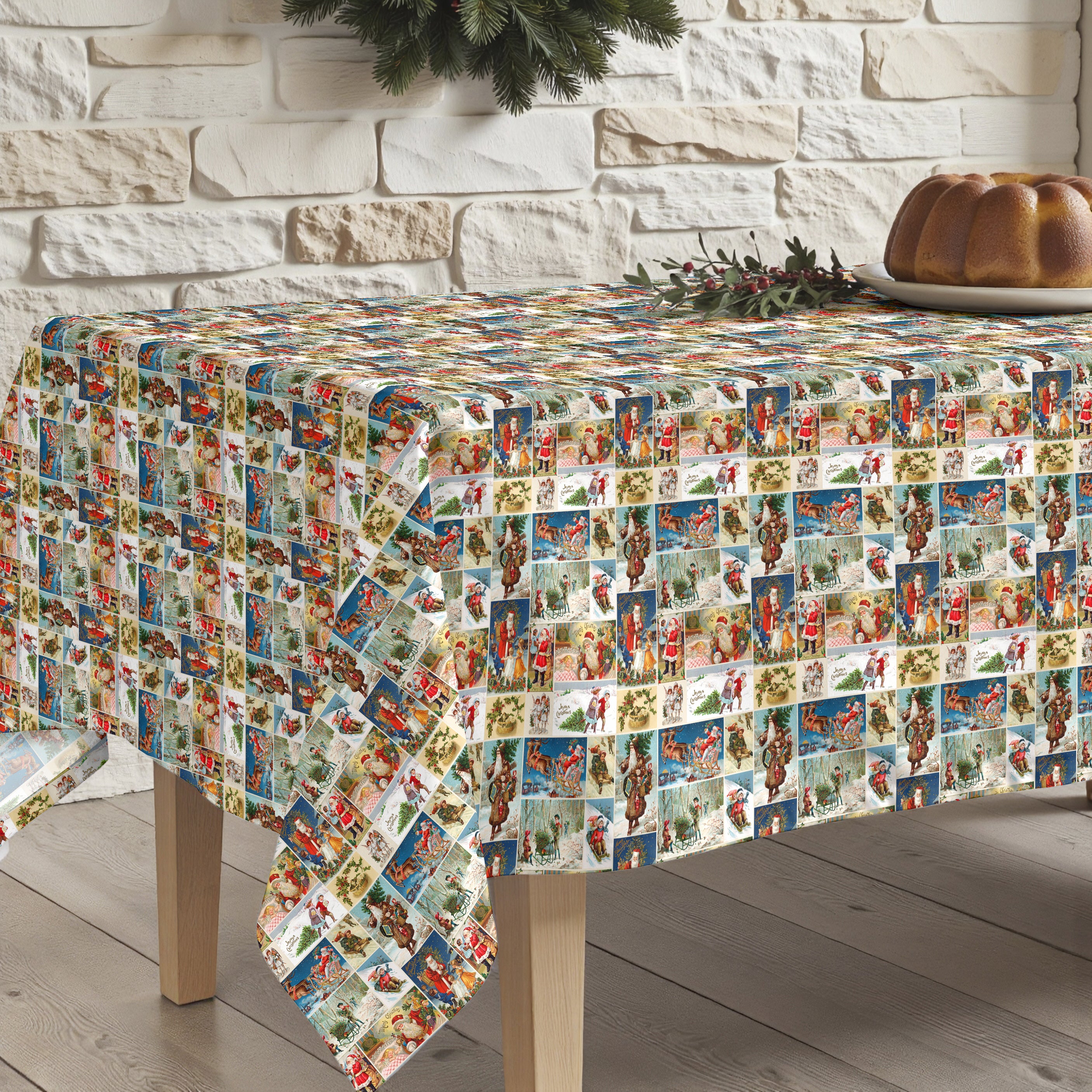 Mantel antimanchas Navidad Vintage 4