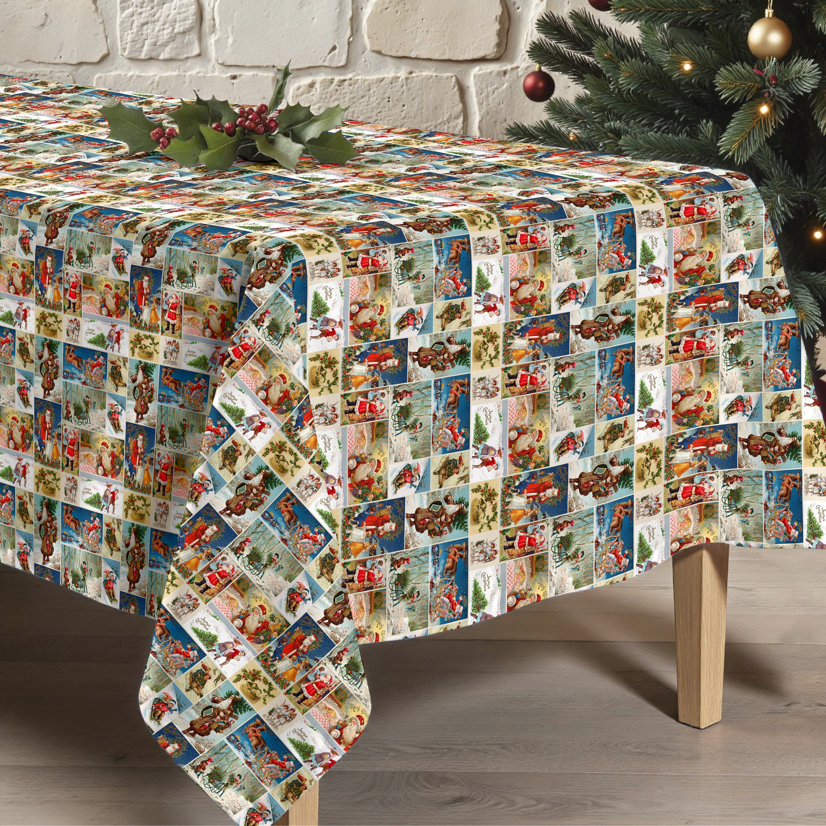Mantel antimanchas Navidad Vintage 4