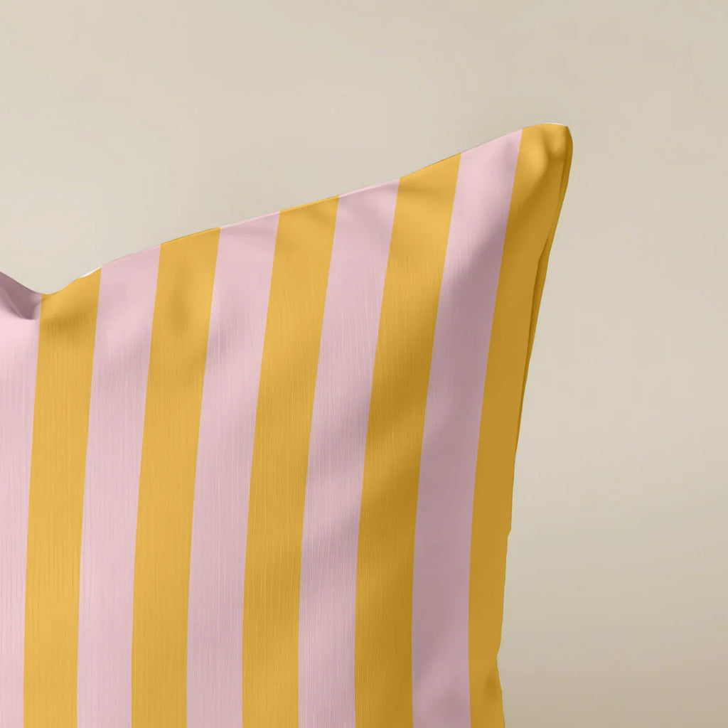 Funda de cojín Maglia Yema y Rosa 45x45 cm