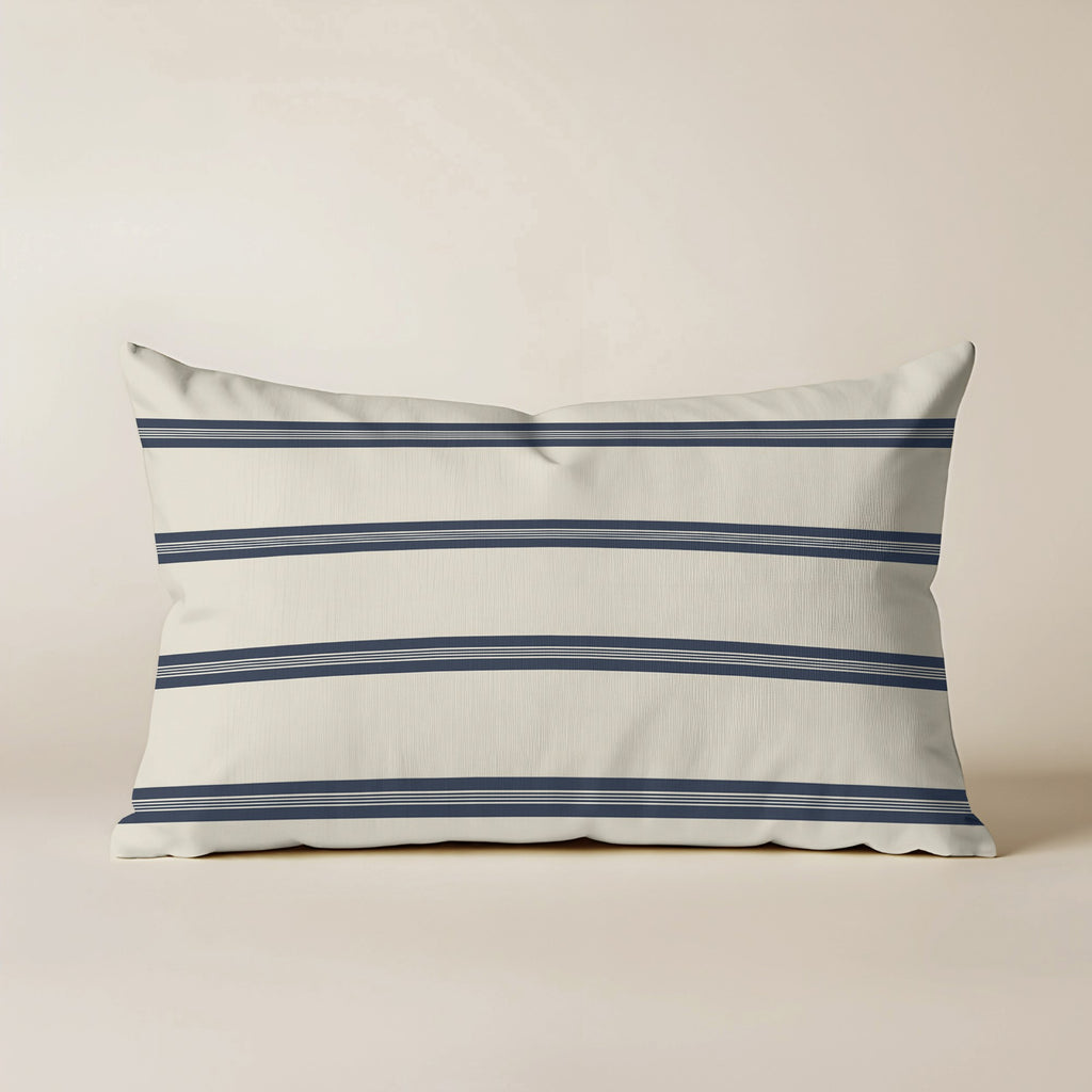 Funda de cojín Nua Beige Azul 30x50 cm 100% algodón