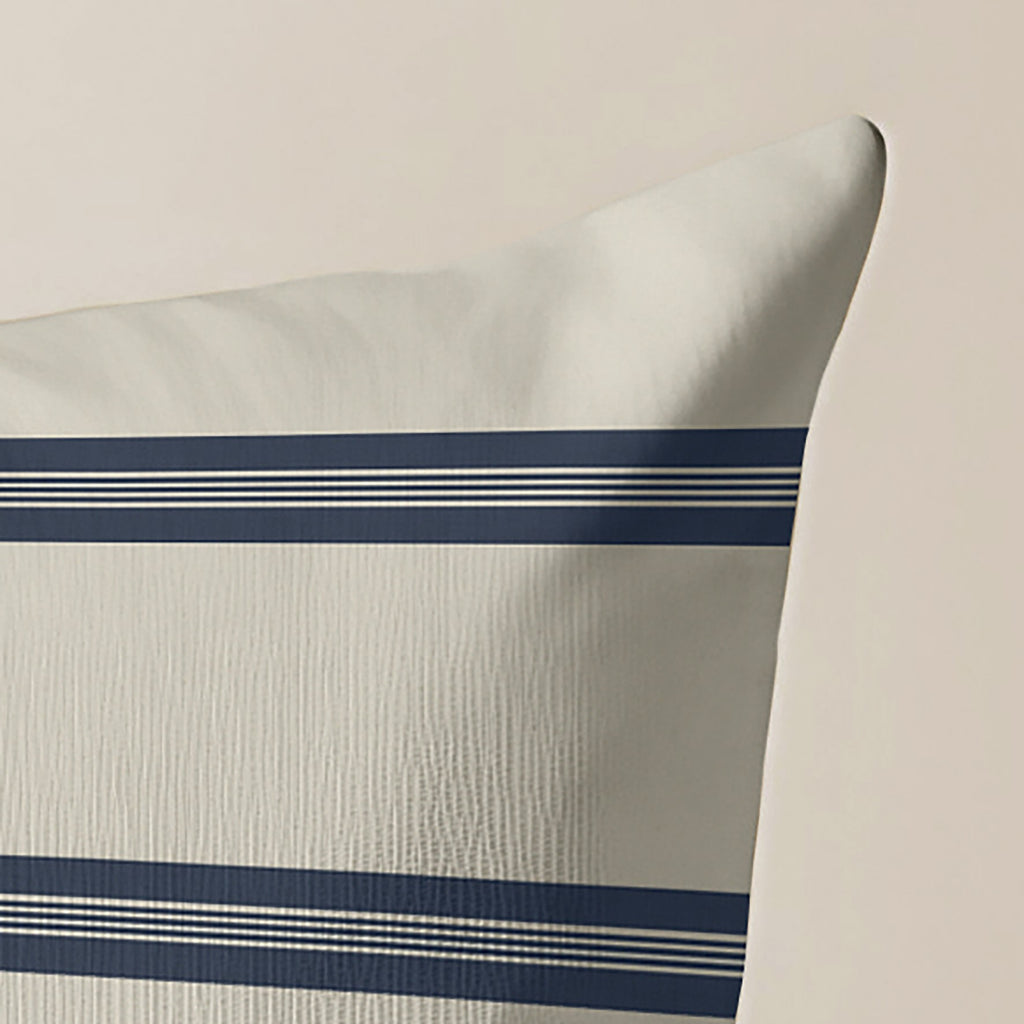 Funda de cojín Nua Beige Azul 50x50 cm 100% algodón
