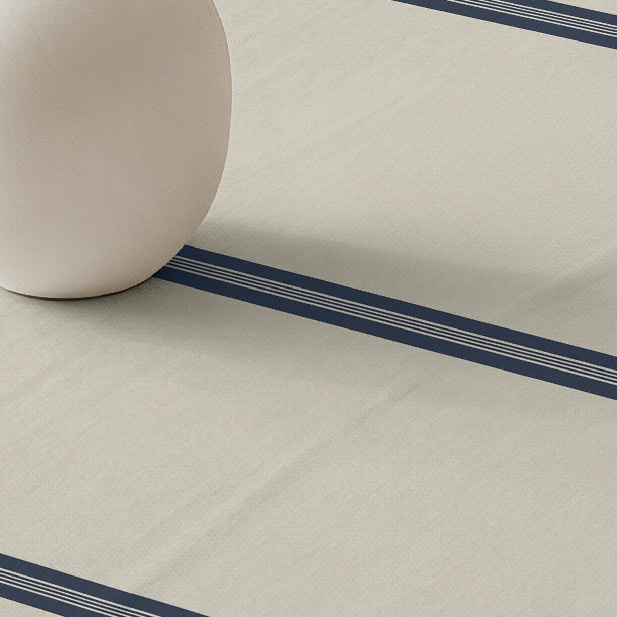 Mantel redondo resinado antimanchas Nua Beige Azul