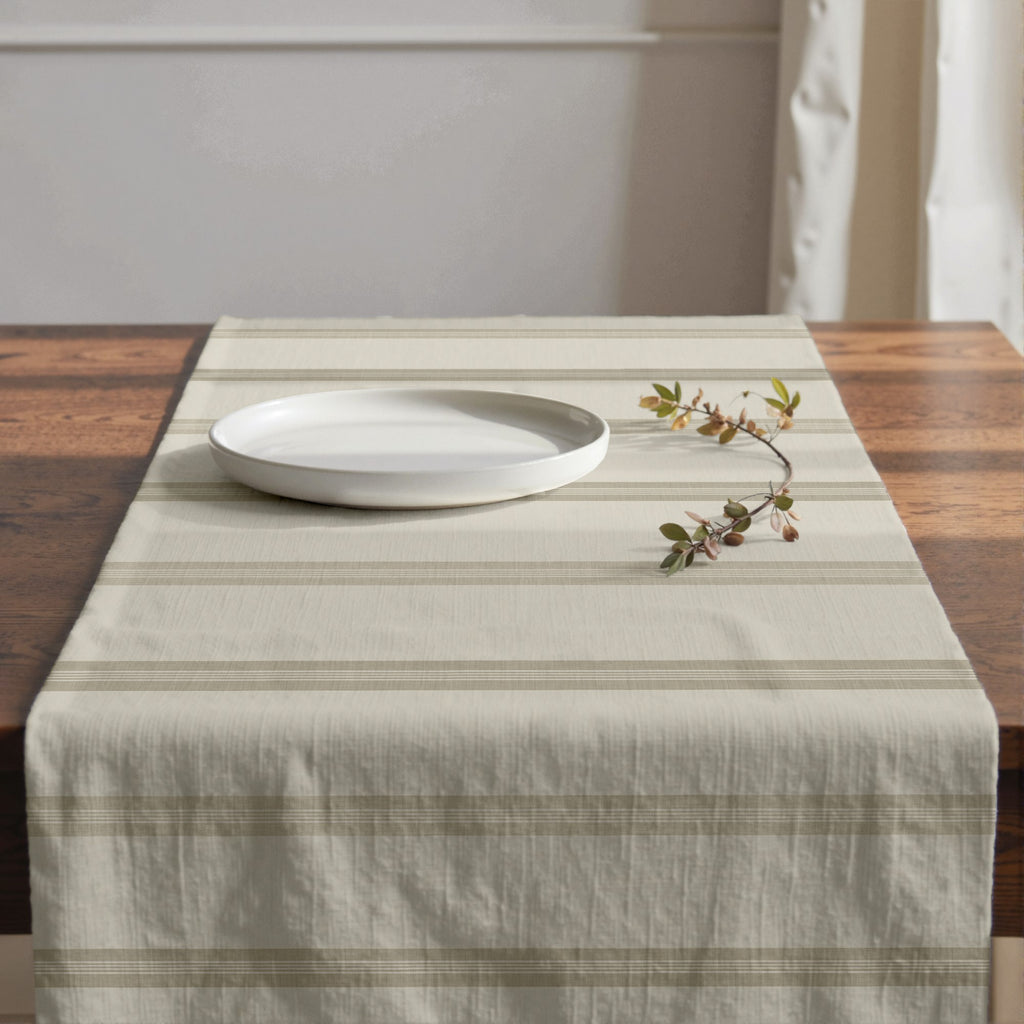 Camino de mesa 100% algodón Nua Beige 50x150 cm
