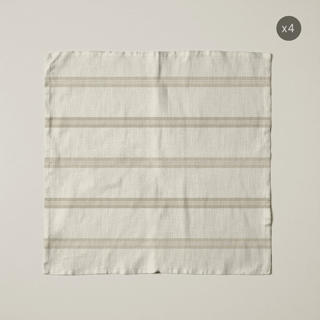 Pack de 4 unidades servilletas Nua Beige