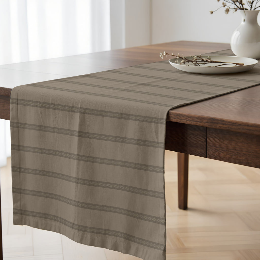 Camino de mesa 100% algodón Nua Marrón Claro 50x150 cm