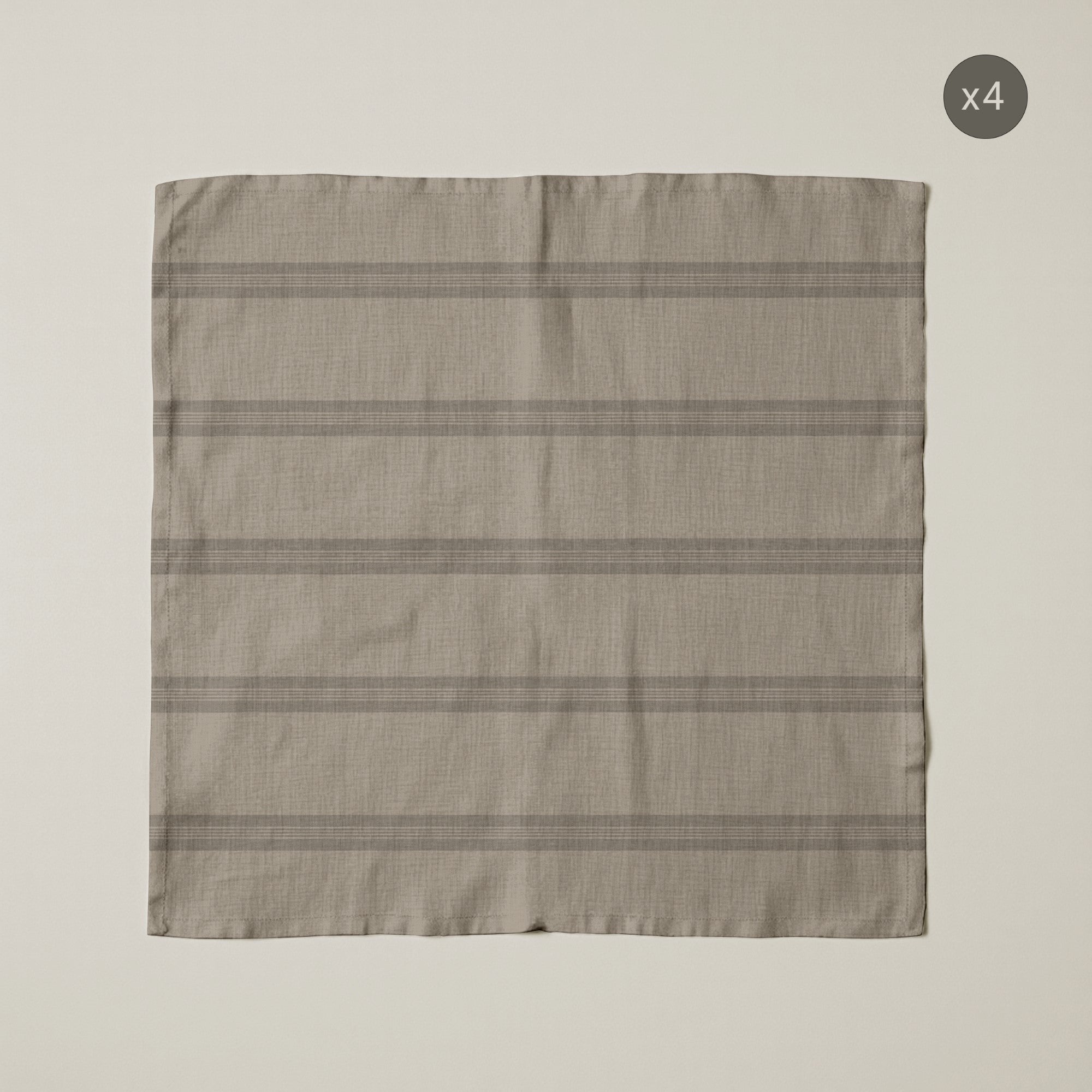 Pack de 4 unidades servilletas Nua Marrón Claro