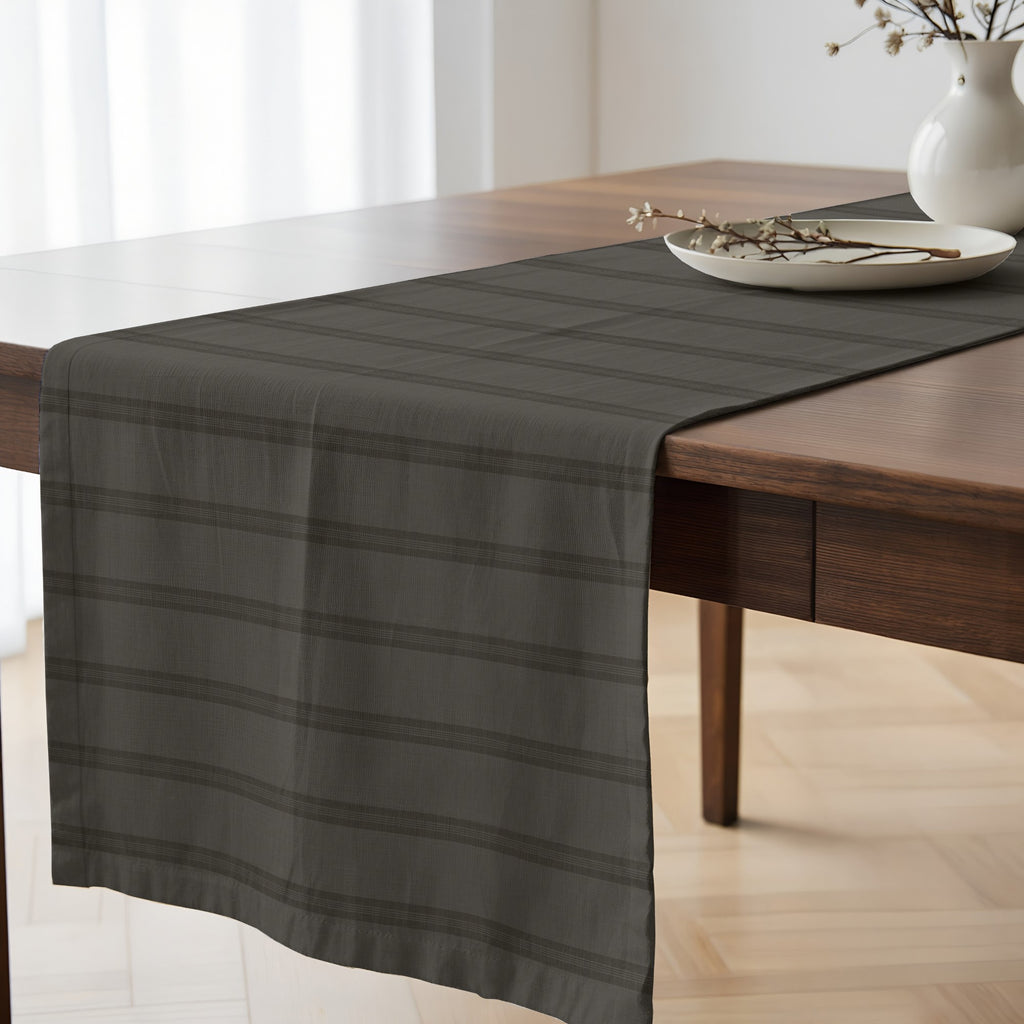 Camino de mesa 100% algodón Nua Marrón Oscuro 50x150 cm