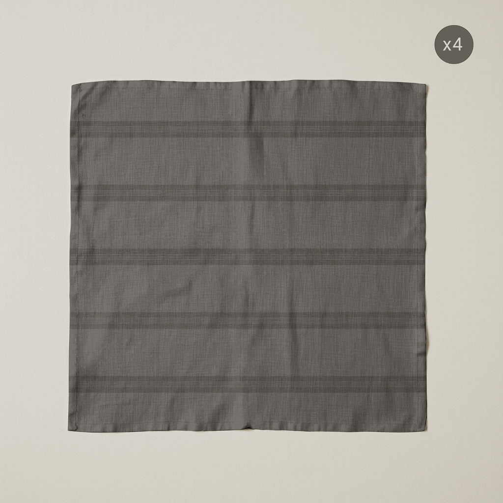 Pack de 4 unidades servilletas Nua Marrón Oscuro