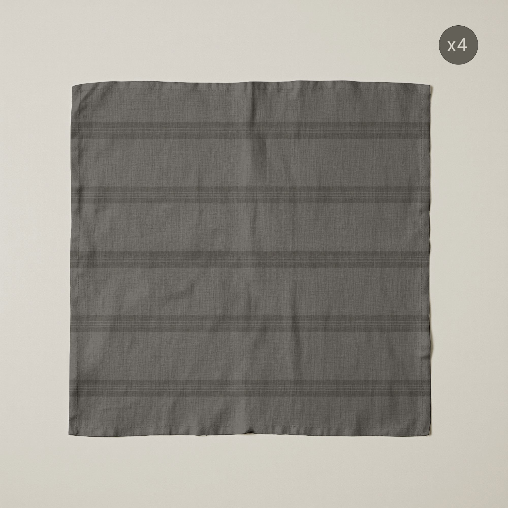 Pack de 4 unidades servilletas Nua Marrón Oscuro