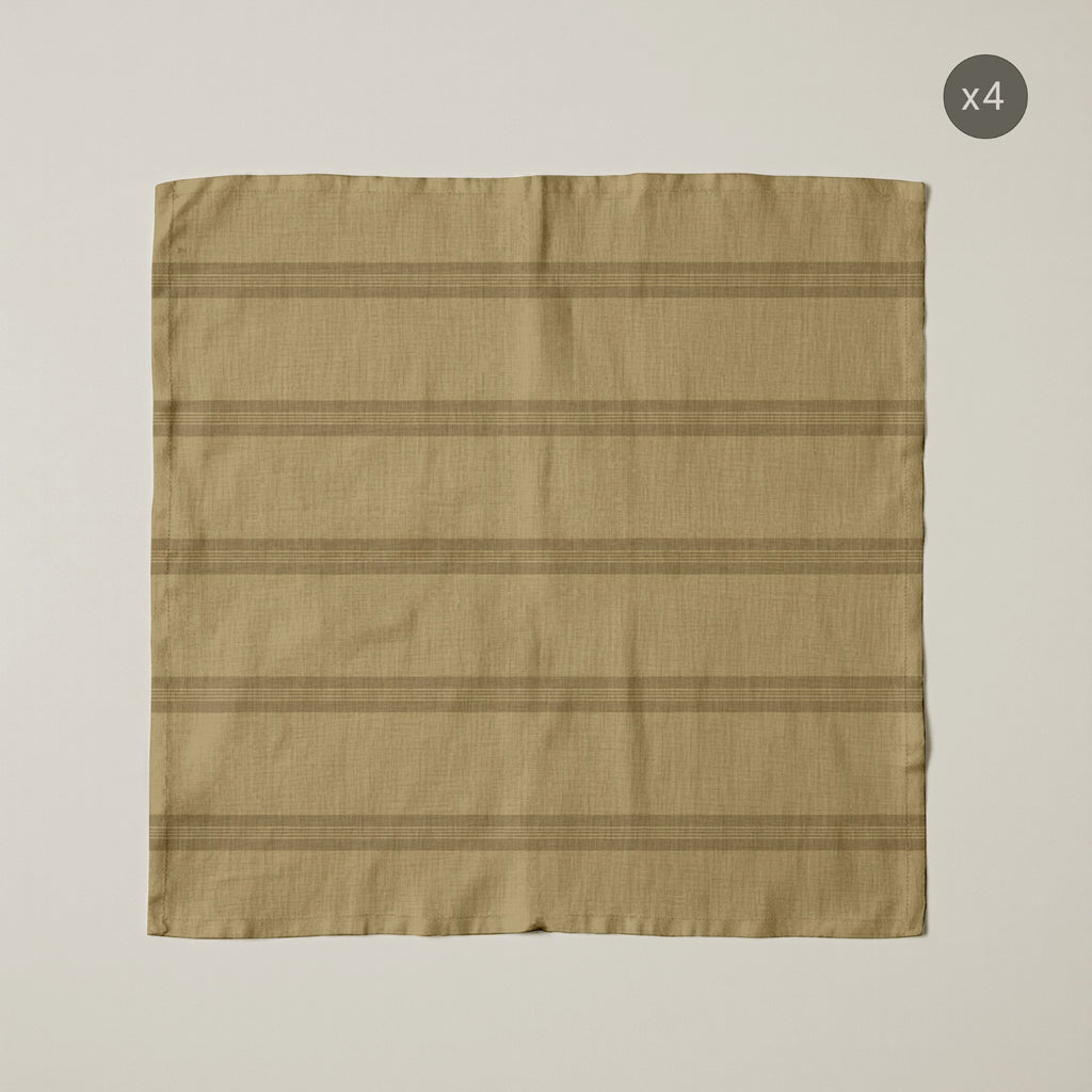 Pack de 4 unidades servilletas Nua Ocre