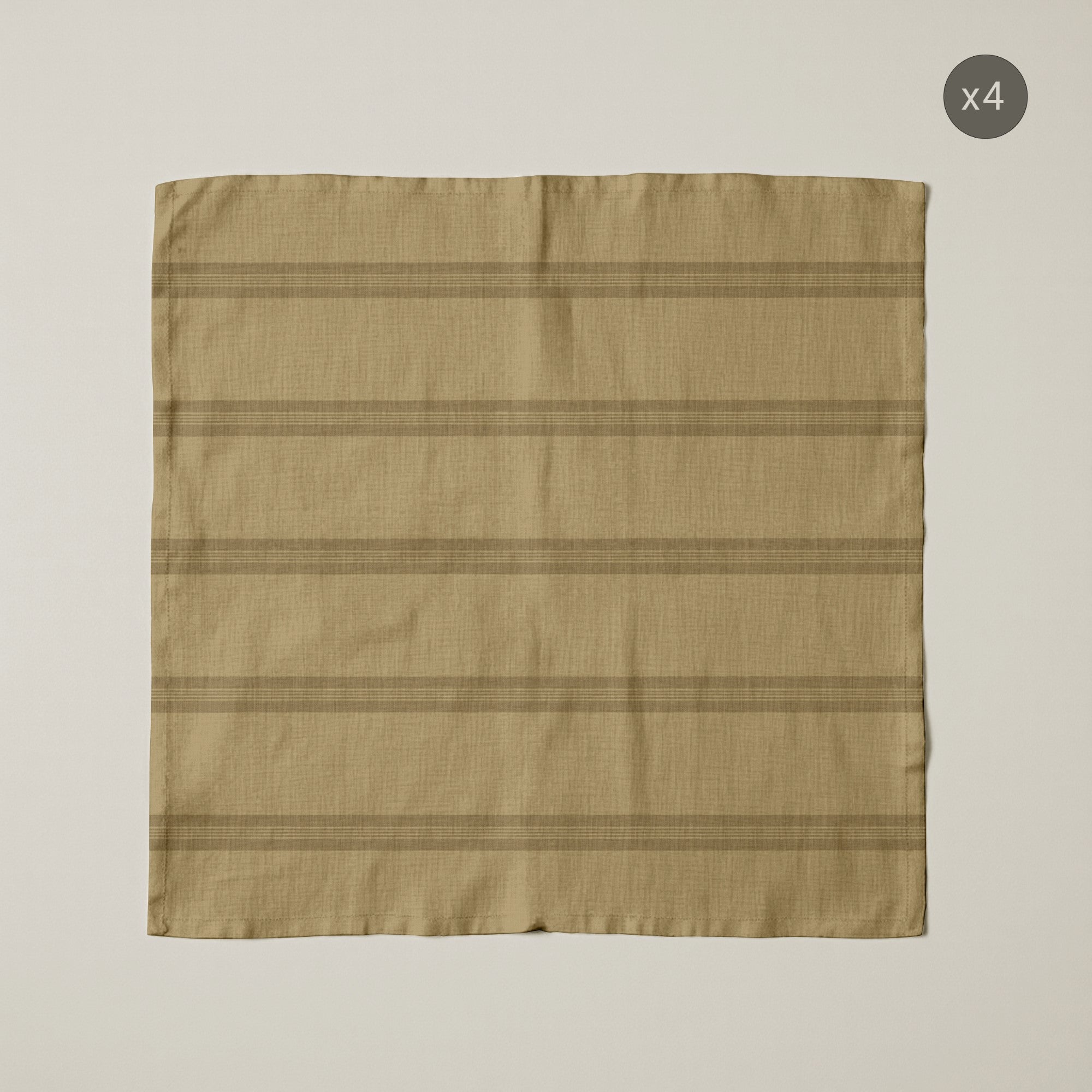 Pack de 4 unidades servilletas Nua Ocre