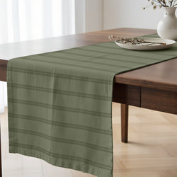 Camino de mesa 100% algodón Nua Verde Claro 50x150 cm