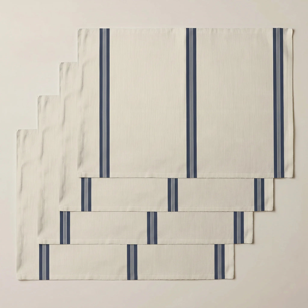 Mantel individual antimanchas pack 4 unidades Nua Beige Azul