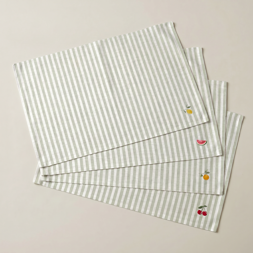 Mantel individual antimanchas pack 4 unidades Rilen Verde