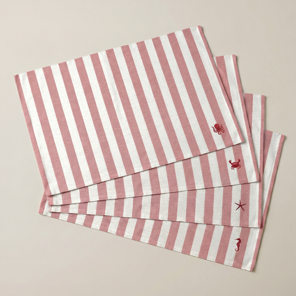 Mantel individual antimanchas pack 4 unidades Seleni Rojo