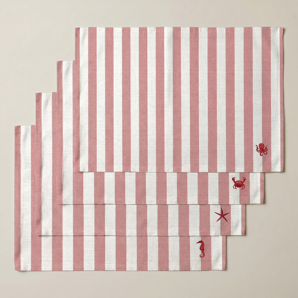 Mantel individual antimanchas pack 4 unidades Seleni Rojo