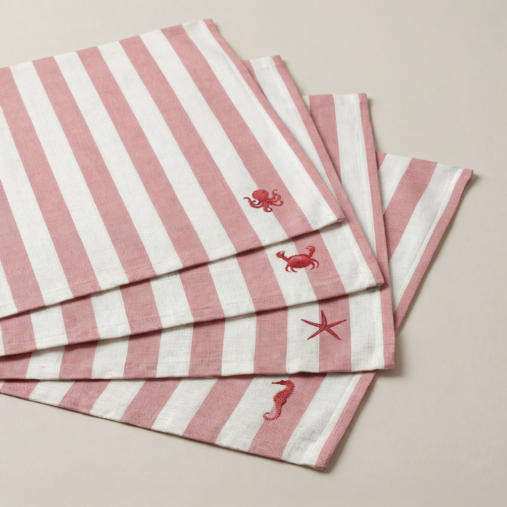 Mantel individual antimanchas pack 4 unidades Seleni Rojo