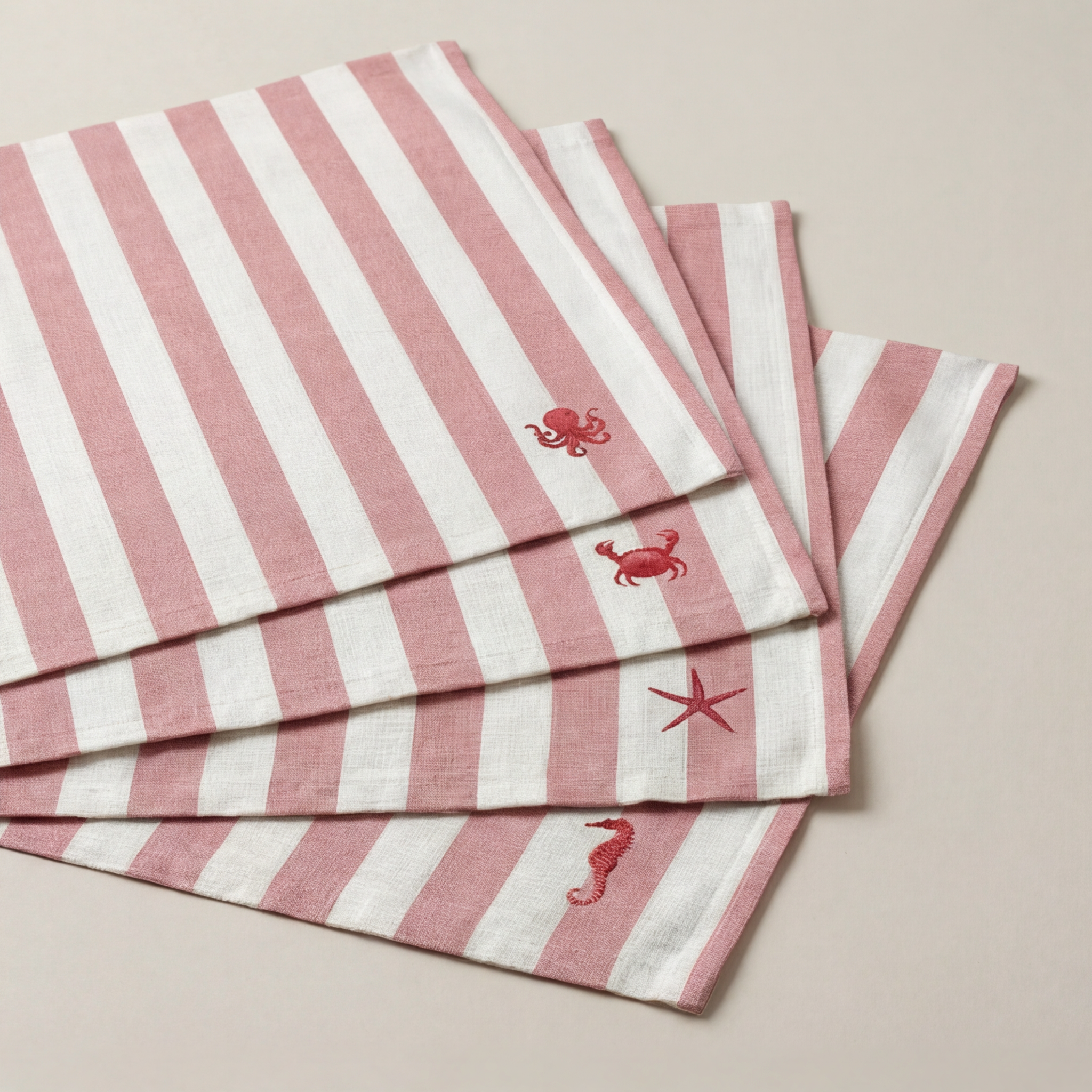 Mantel individual antimanchas pack 4 unidades Seleni Rojo