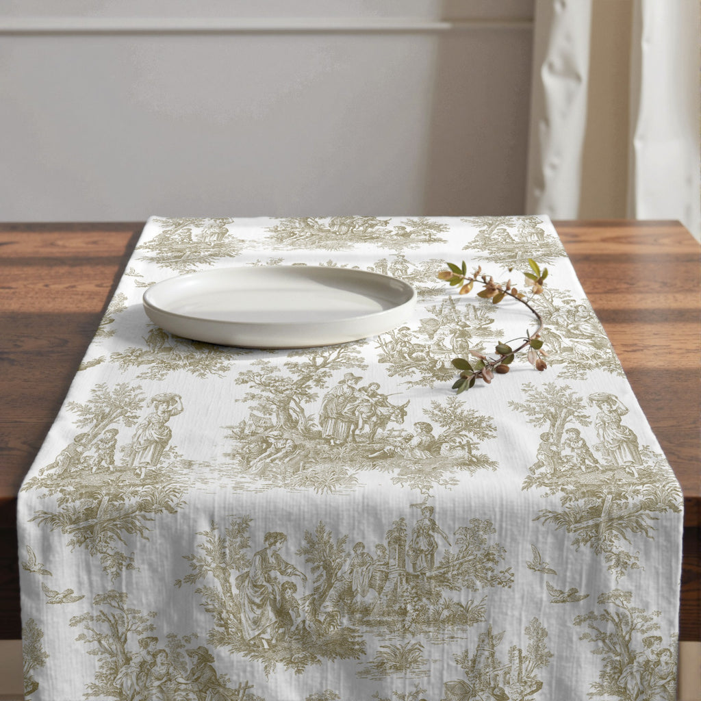 Camino de mesa 100% algodón Paulo Beige 50x150 cm