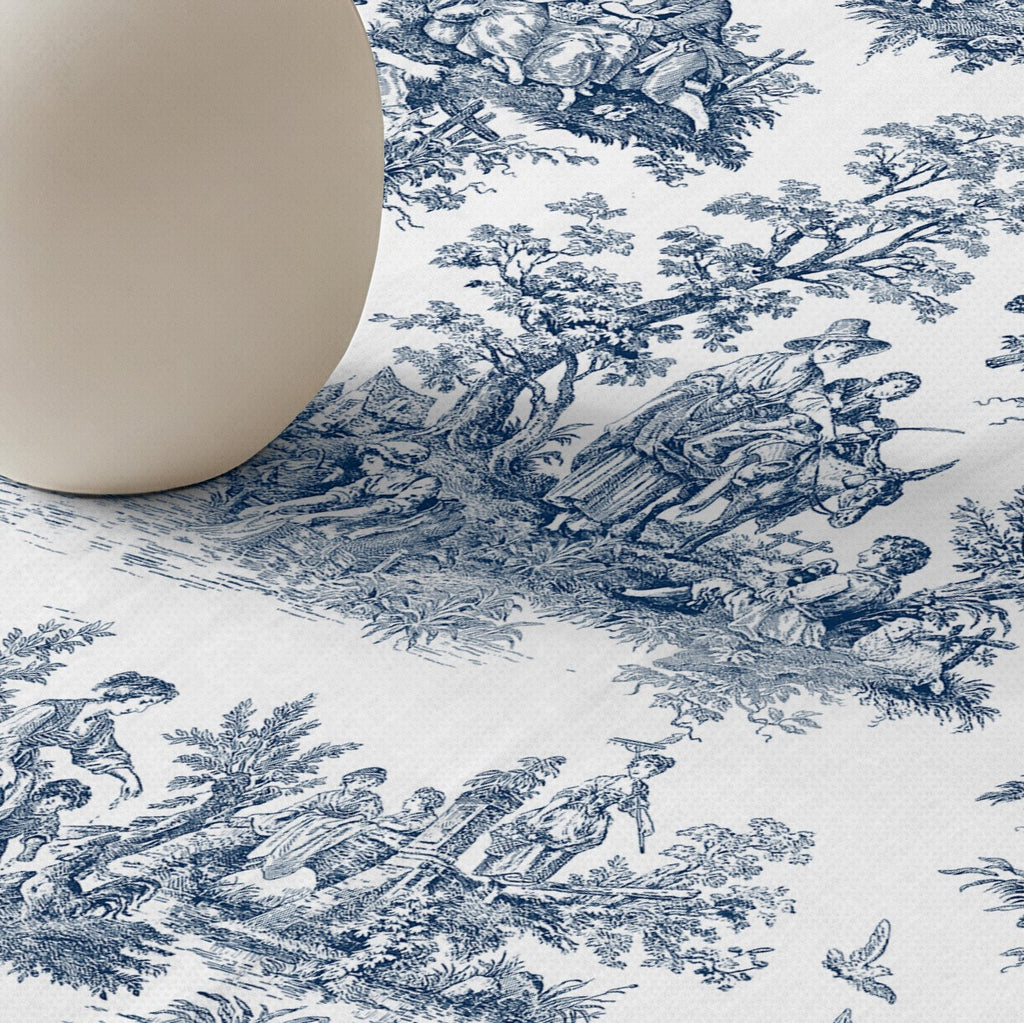 Mantel antimanchas 100% algodón Paulo Blue