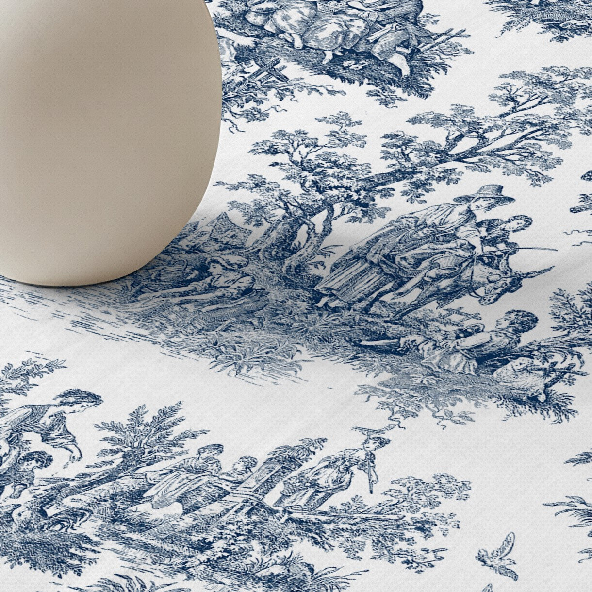 Mantel antimanchas 100% algodón Paulo Blue