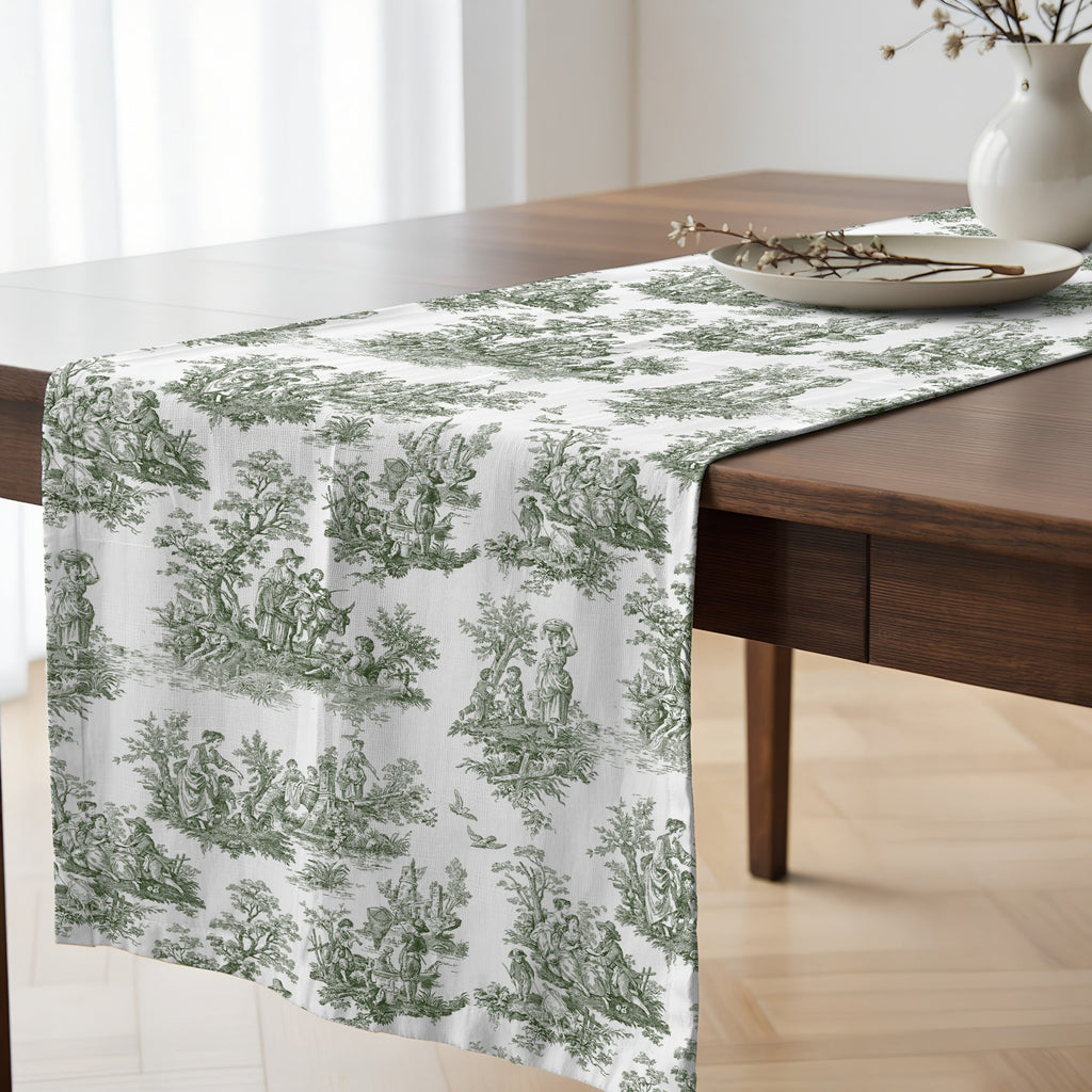 Camino de mesa 100% algodón Paulo Green 50x150 cm