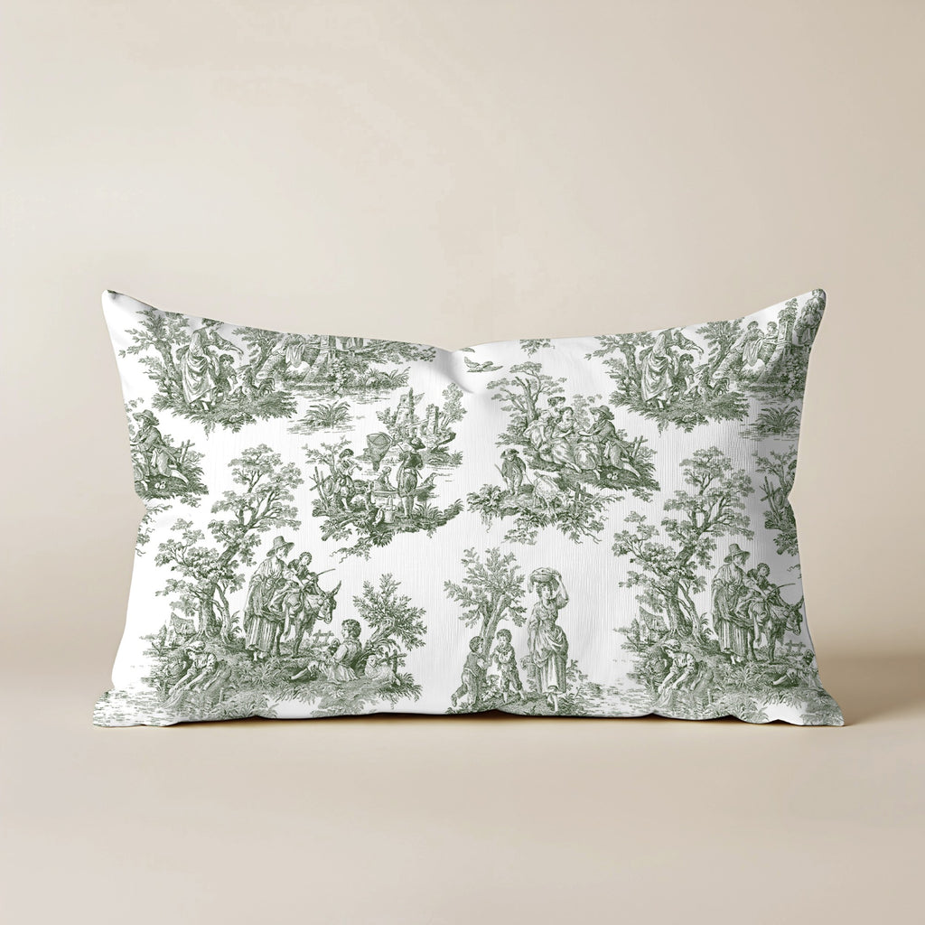 Funda de cojín Paulo Green 30x50 cm 100% algodón