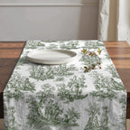 Camino de mesa 100% algodón Paulo Green 50x150 cm