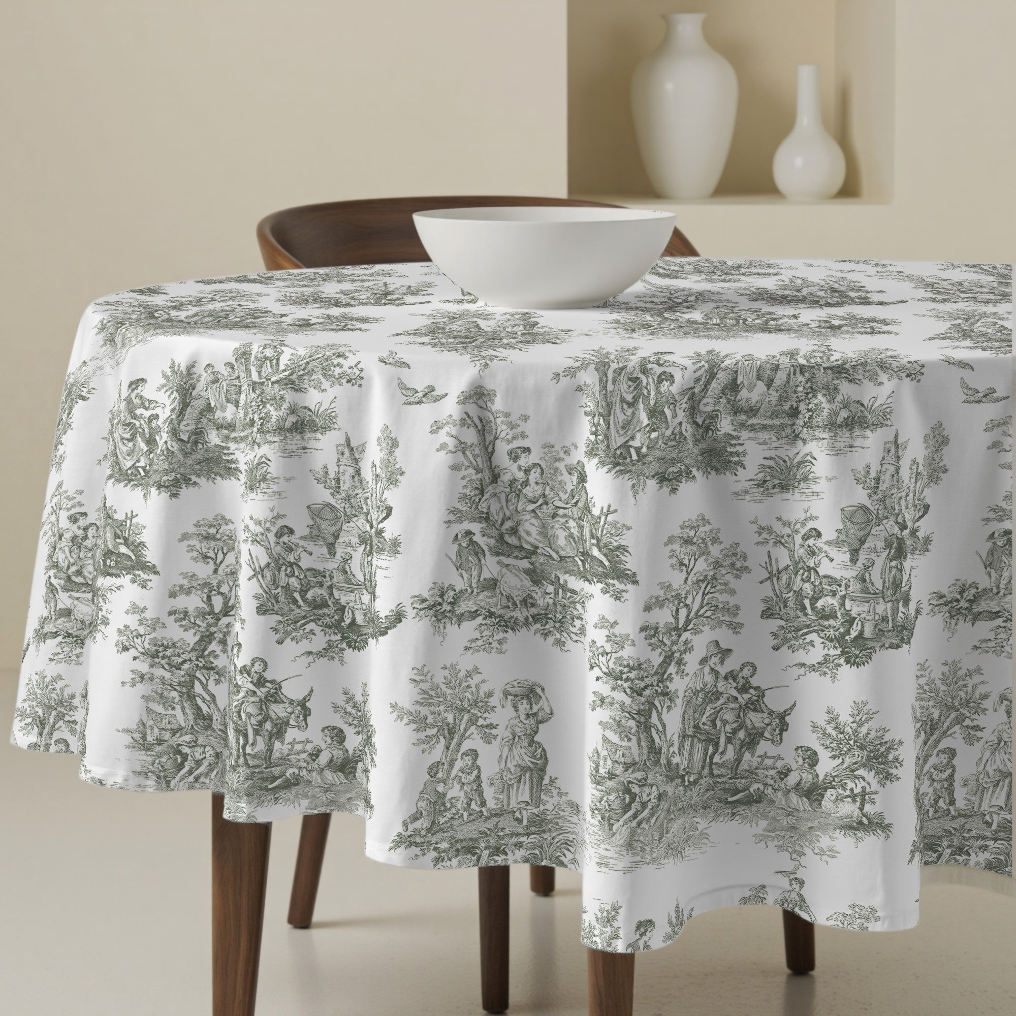 Mantel redondo antimanchas Paulo Green