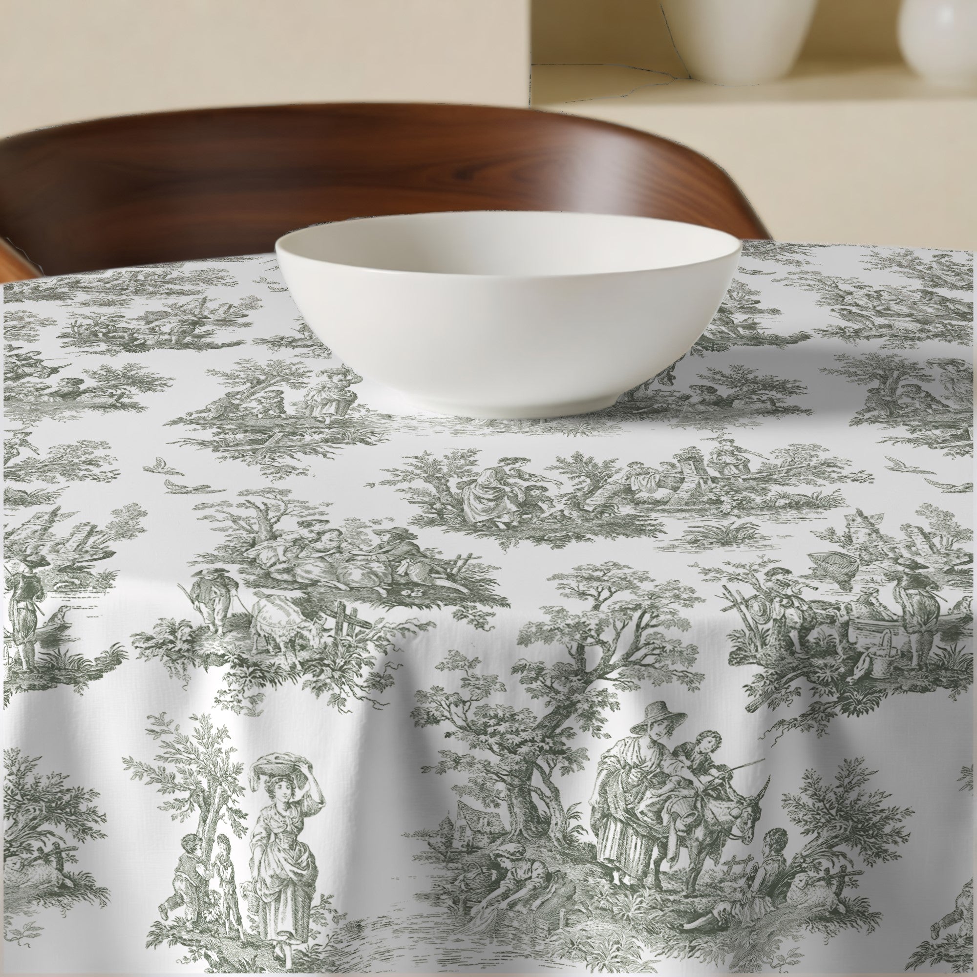 Mantel redondo antimanchas Paulo Green