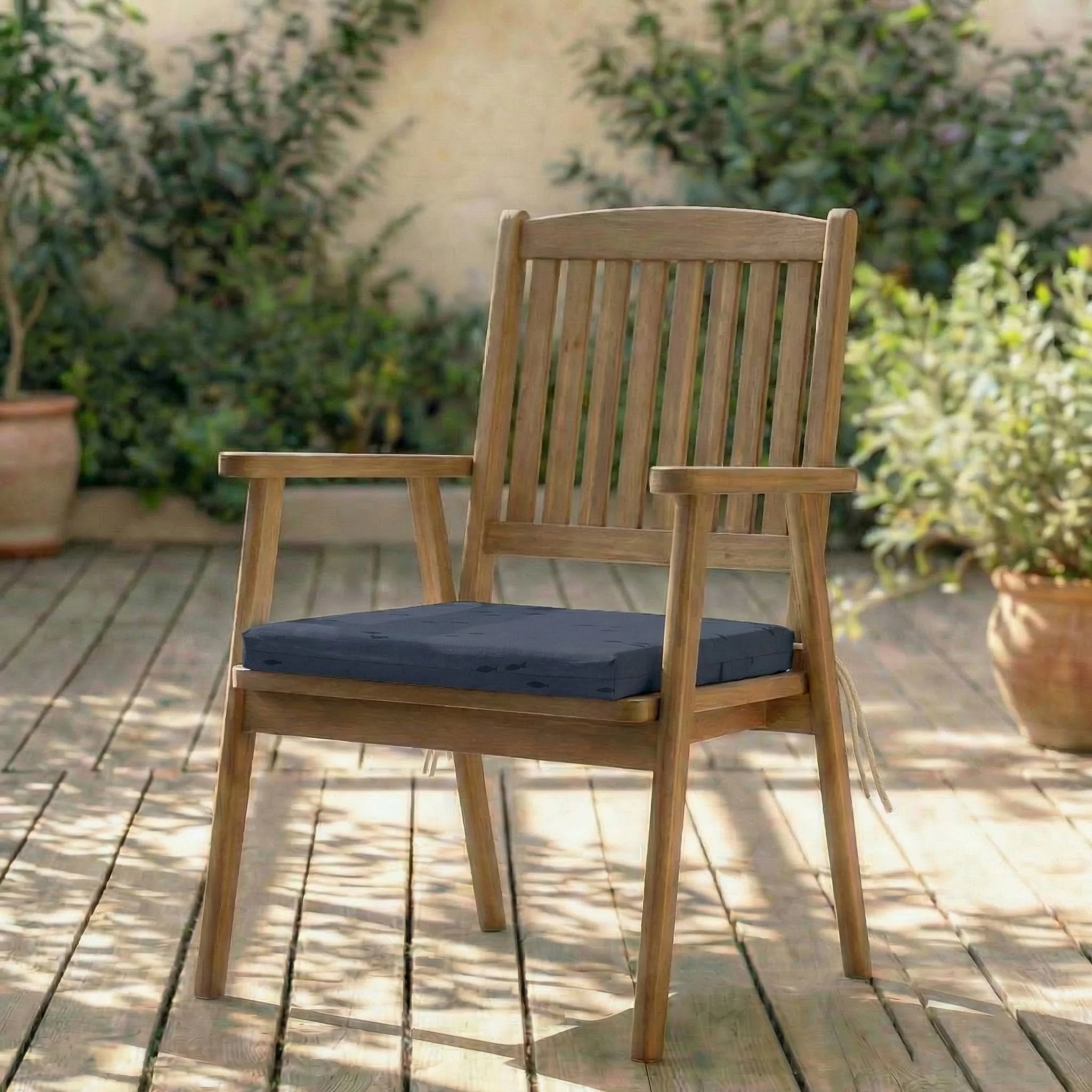 Cojín para asiento acolchado Pezqui Azul 40x40x5 cm
