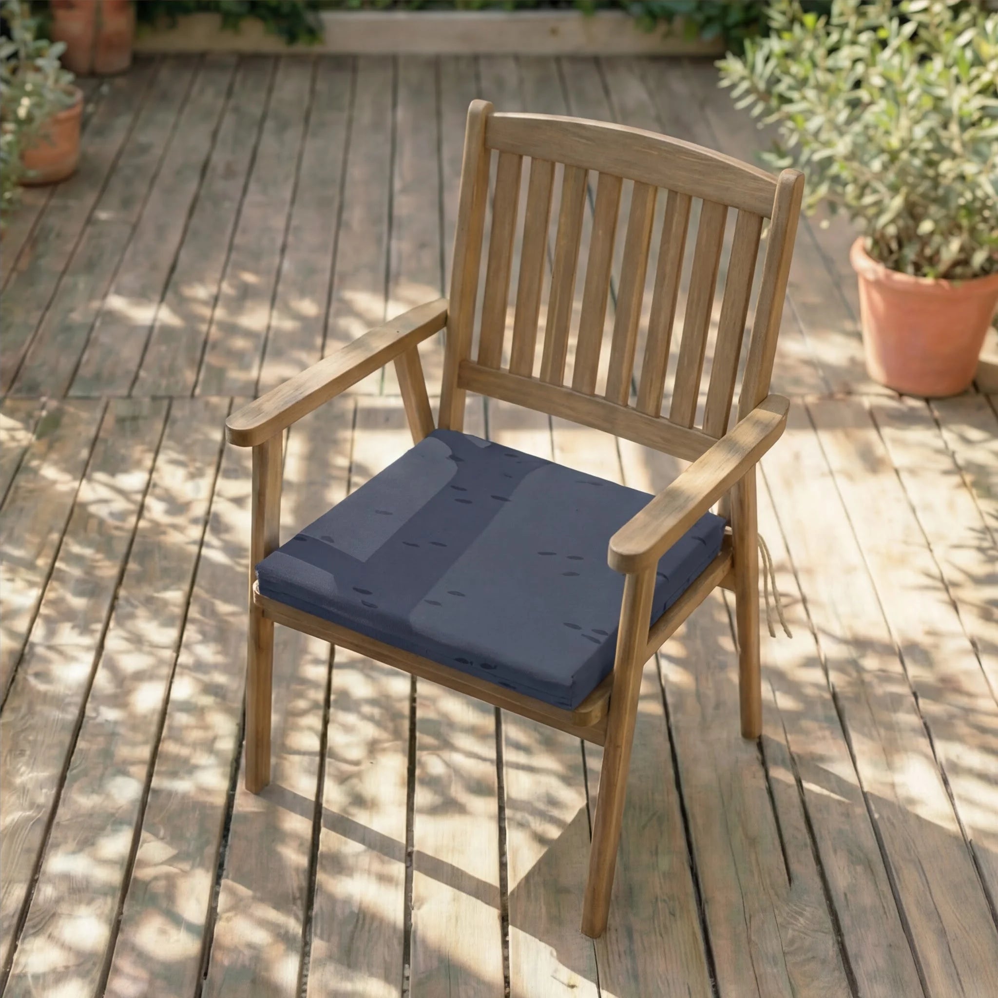 Cojín para asiento acolchado Pezqui Azul 40x40x5 cm