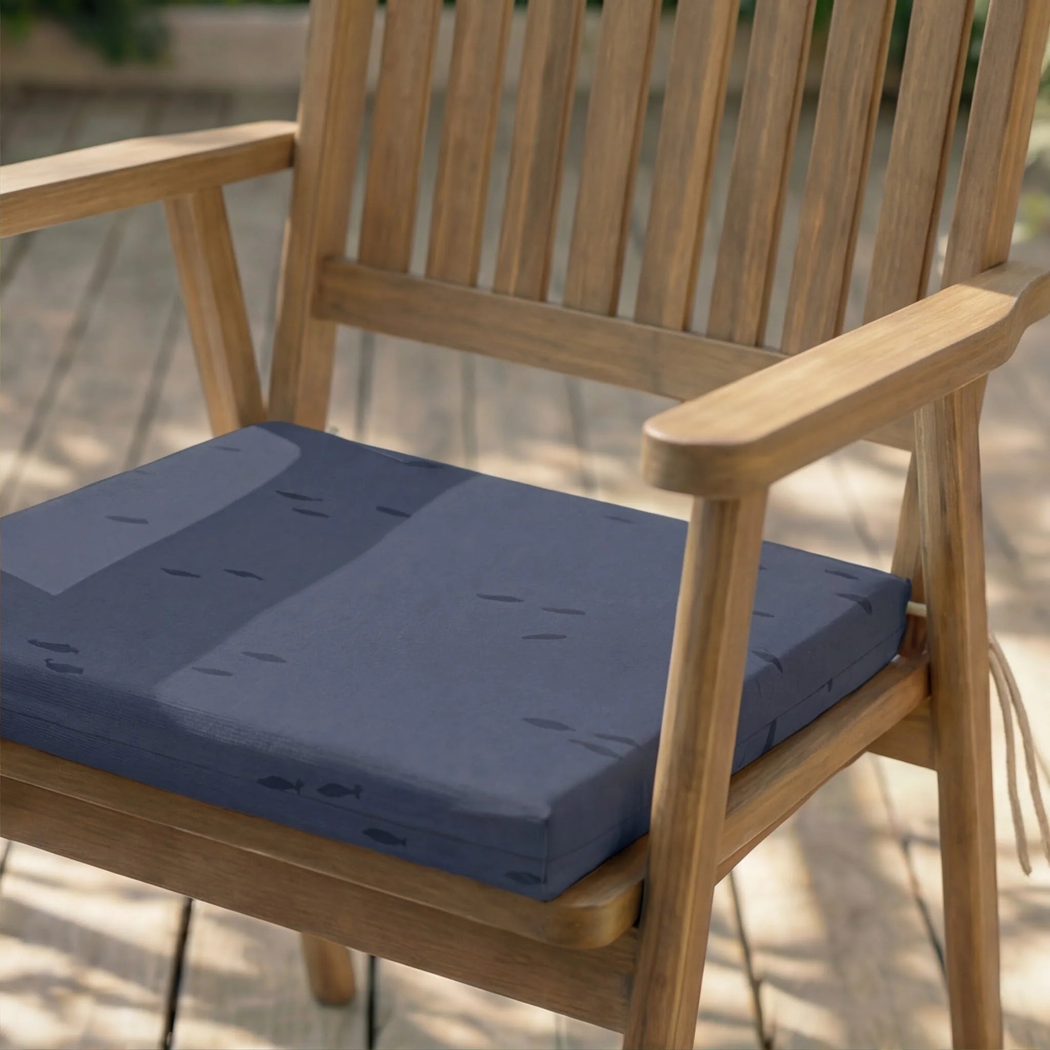 Cojín para asiento acolchado Pezqui Azul 40x40x5 cm