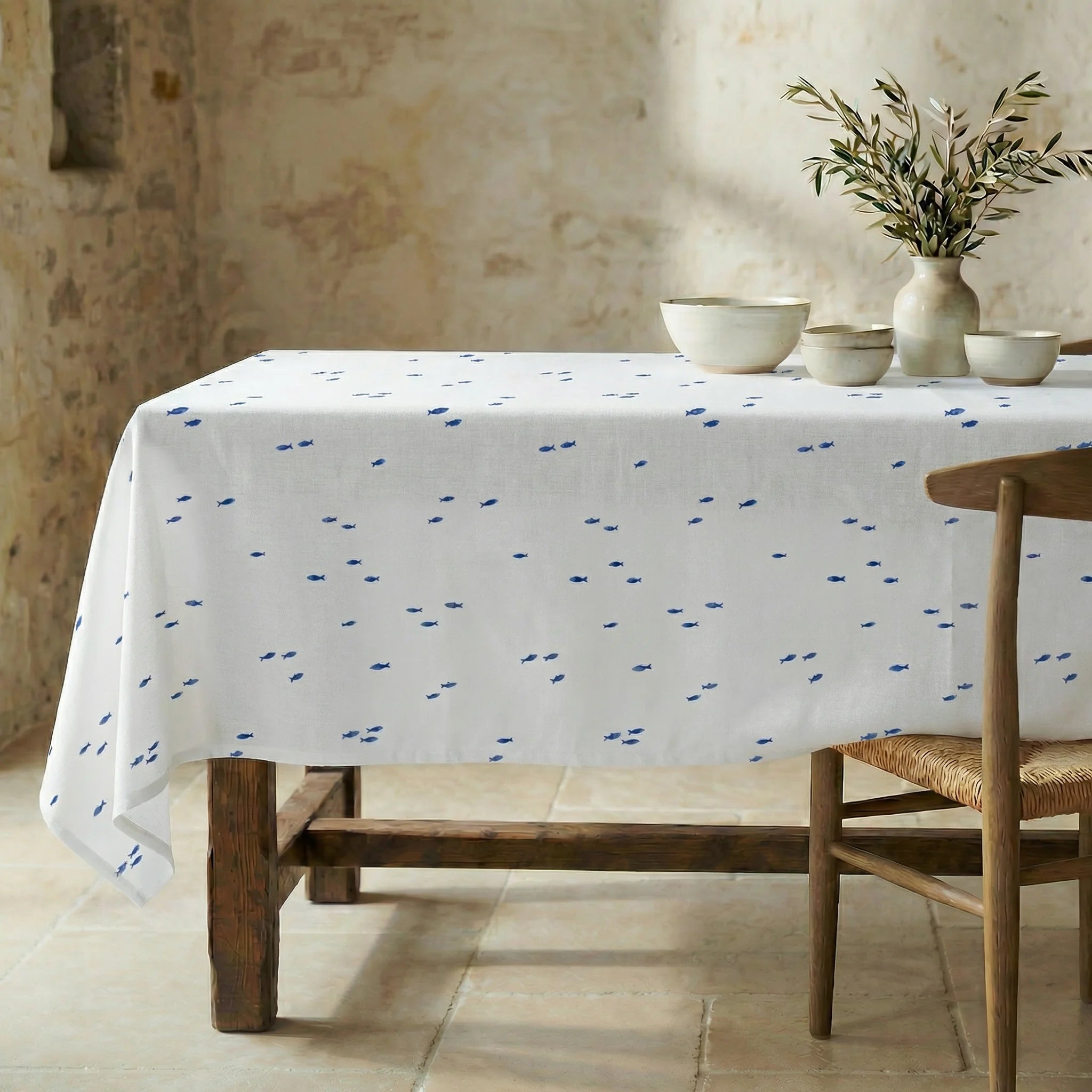 Mantel antimanchas 100% algodón Pezqui