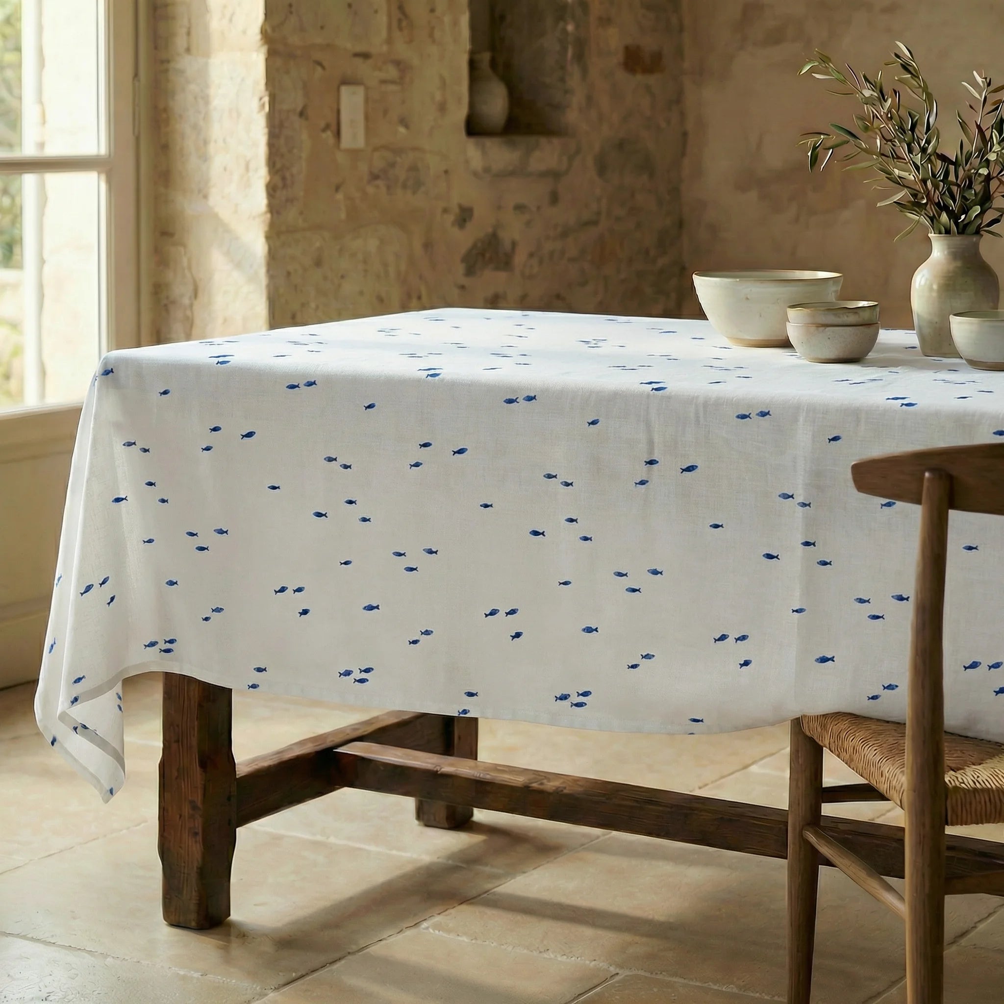 Mantel antimanchas 100% algodón Pezqui