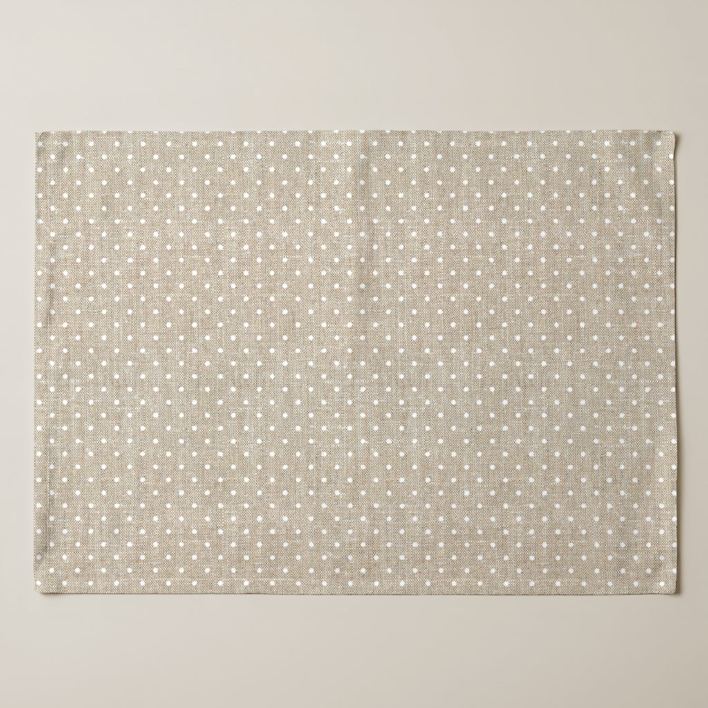 Pack 2 unidades mantel individual resinado Plumeti Blanco 100% algodón 45x35 cm